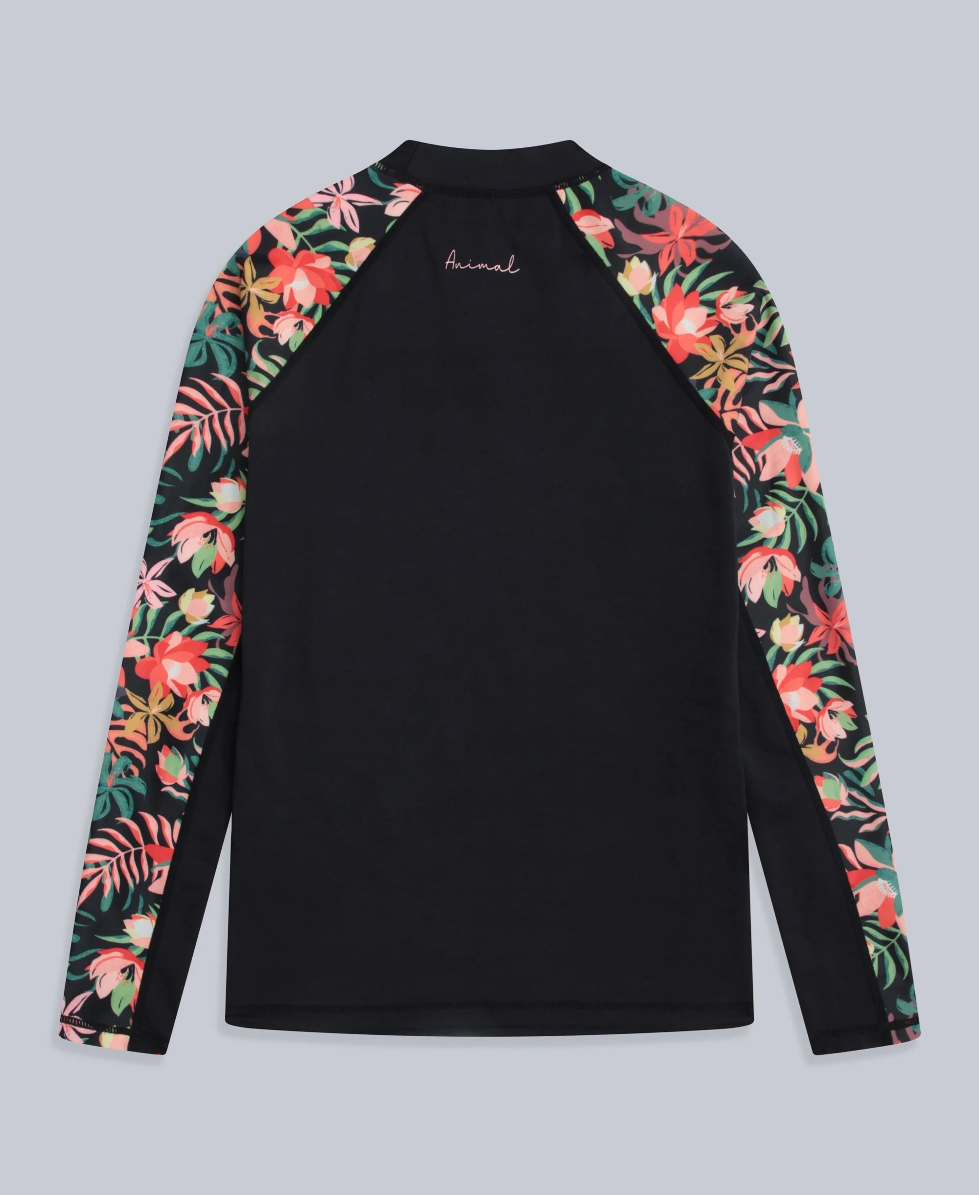 Lillie Womens Printed Panel Rash Vest - Black - Image 7