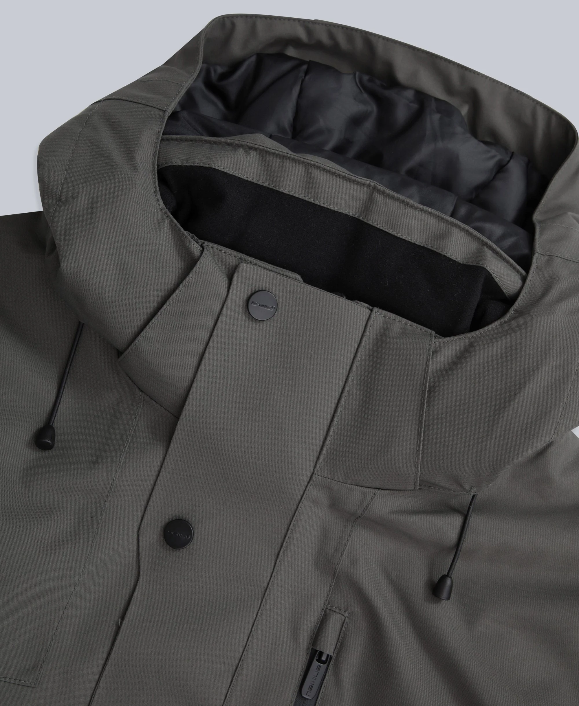 Lisbon Mens Waterproof Parka - Dark Khaki - Image 7