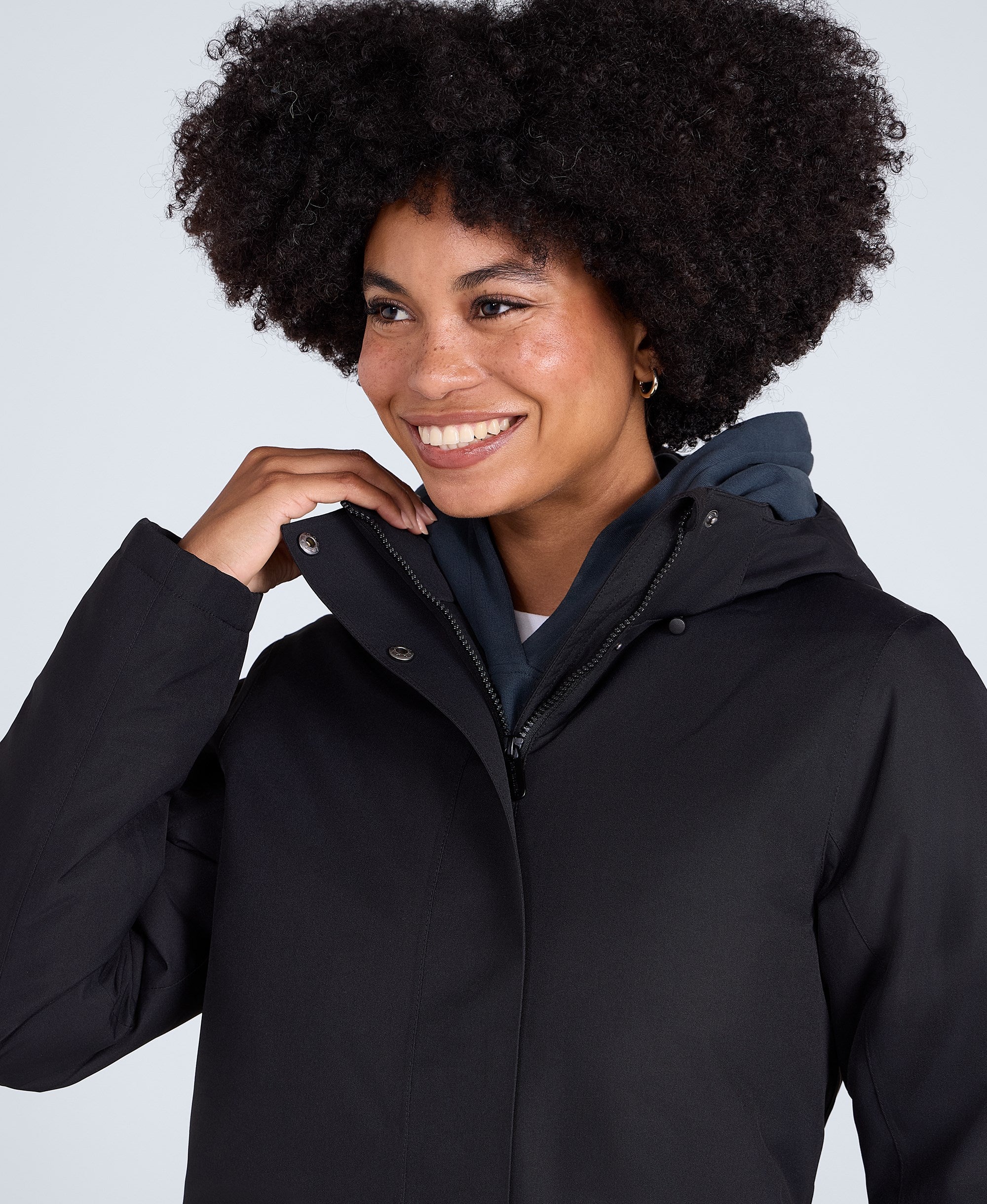 Lisbon Womens Waterproof Parka - Black - Image 3