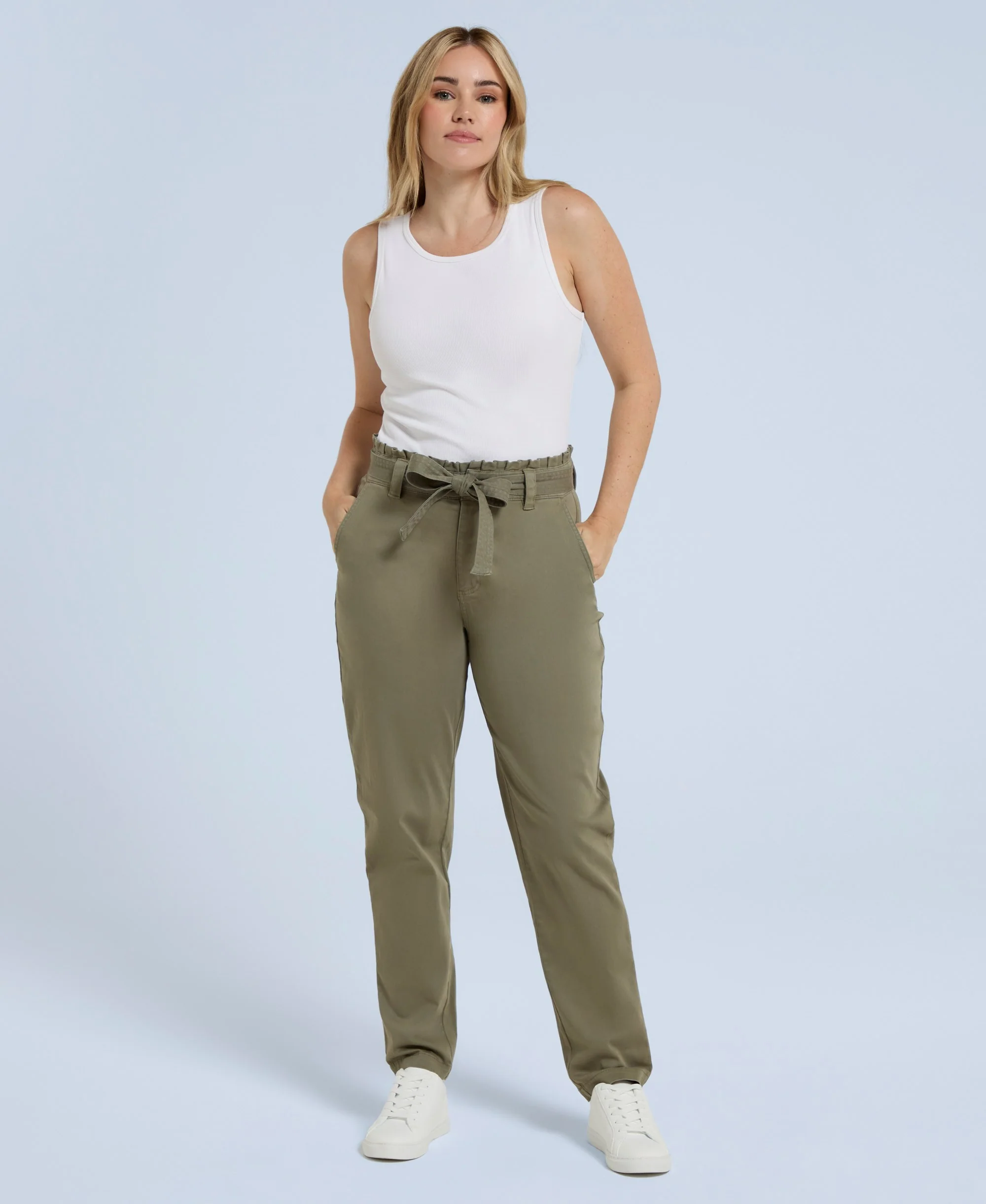 Loren Womens Trousers - Khaki - Image 3