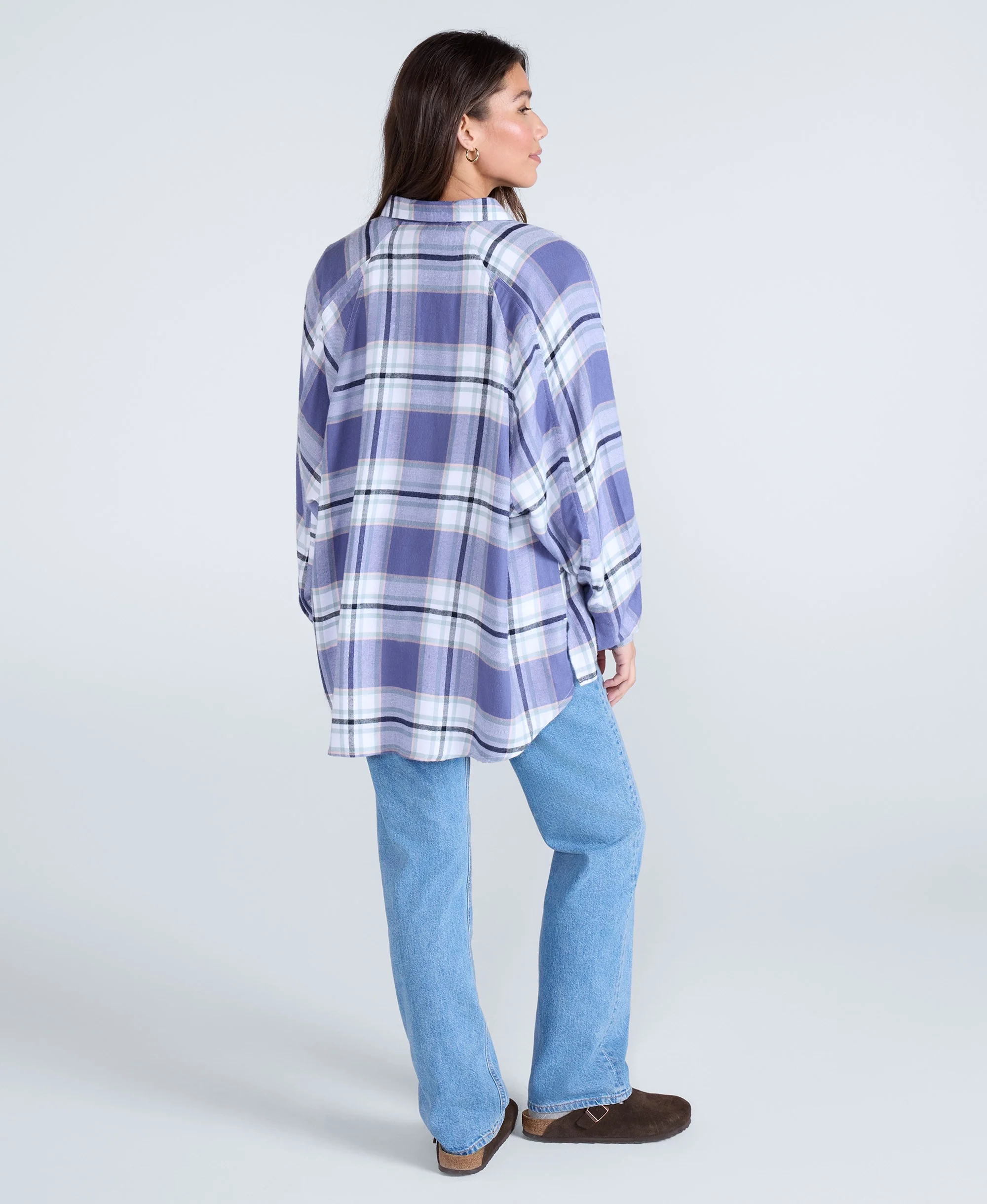 Lottie Womens Supersoft Relaxed Shirt - Blue - Image 4