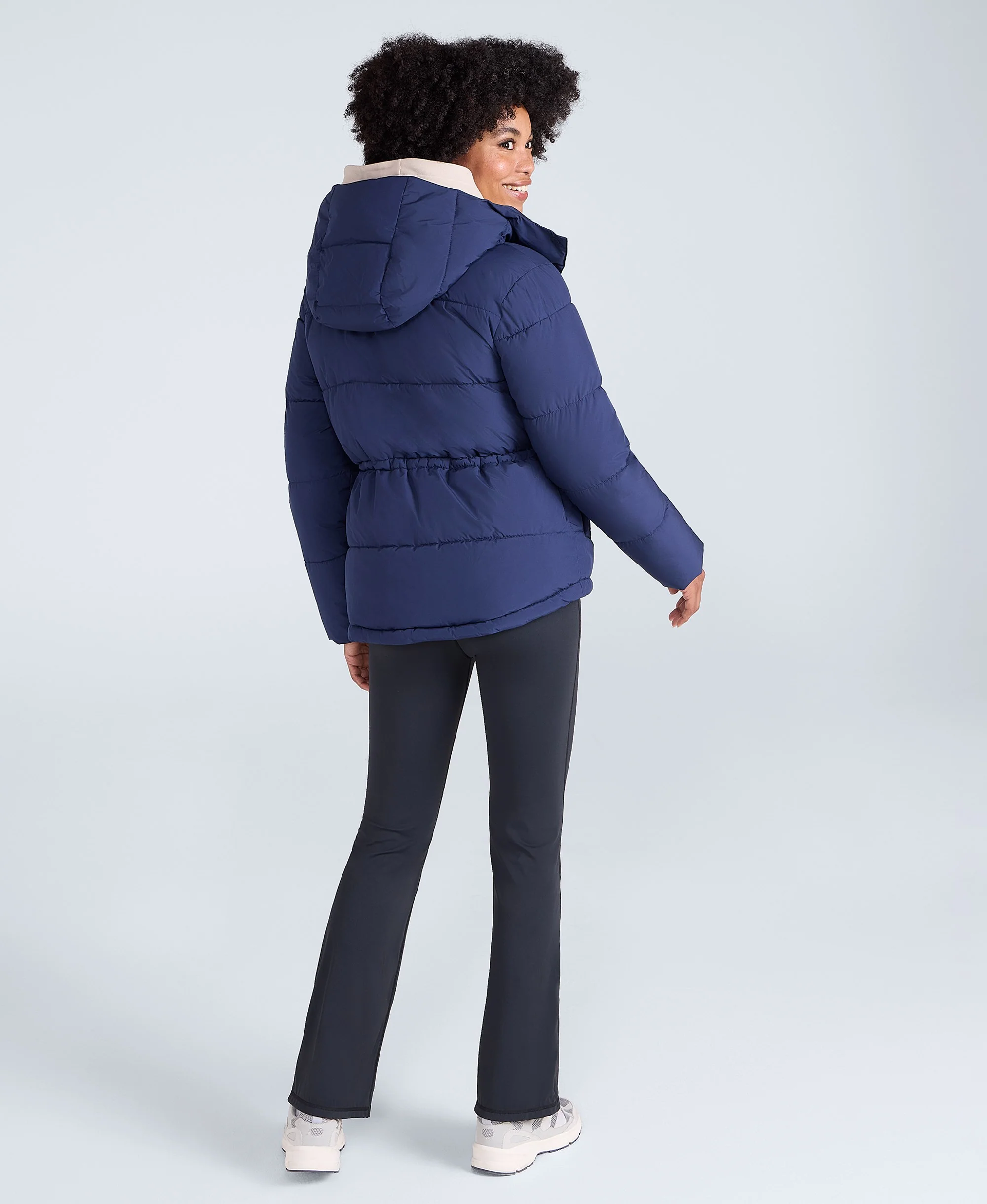 Maeve Womens Puffer Jacket - Navy - Image 4
