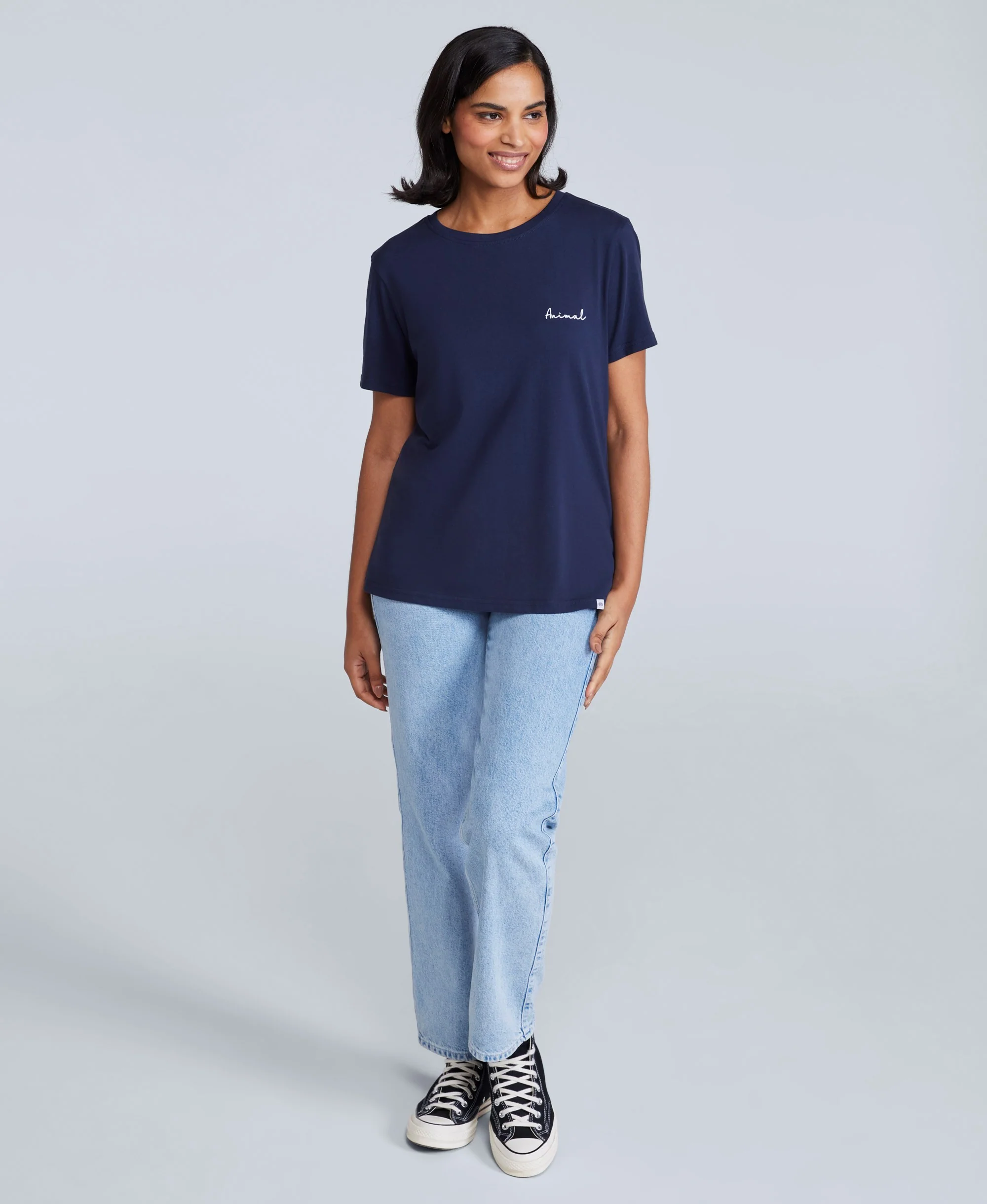 Marina Womens Logo T-Shirt - Dark Blue - Image 2