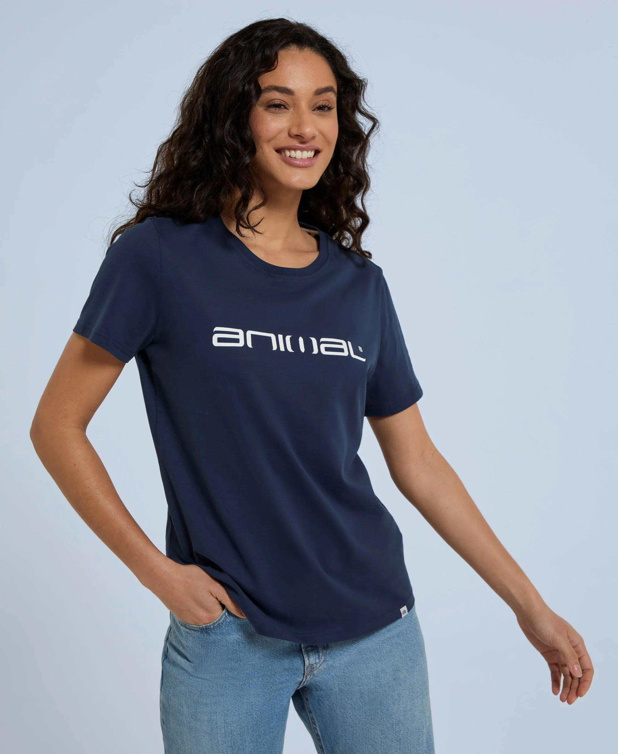Marina Womens Logo T-Shirt - Navy - Image 2