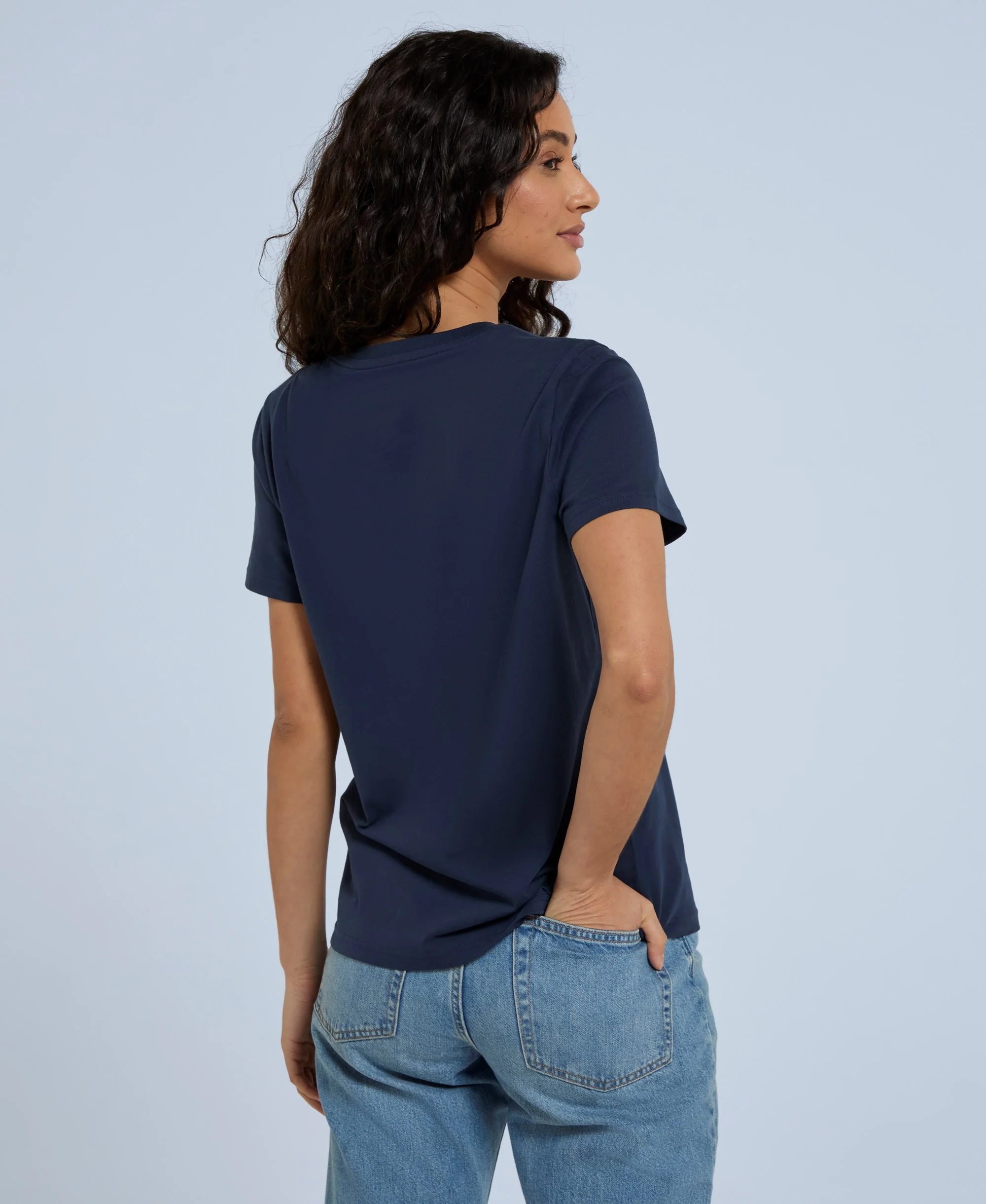 Marina Womens Logo T-Shirt - Navy - Image 3