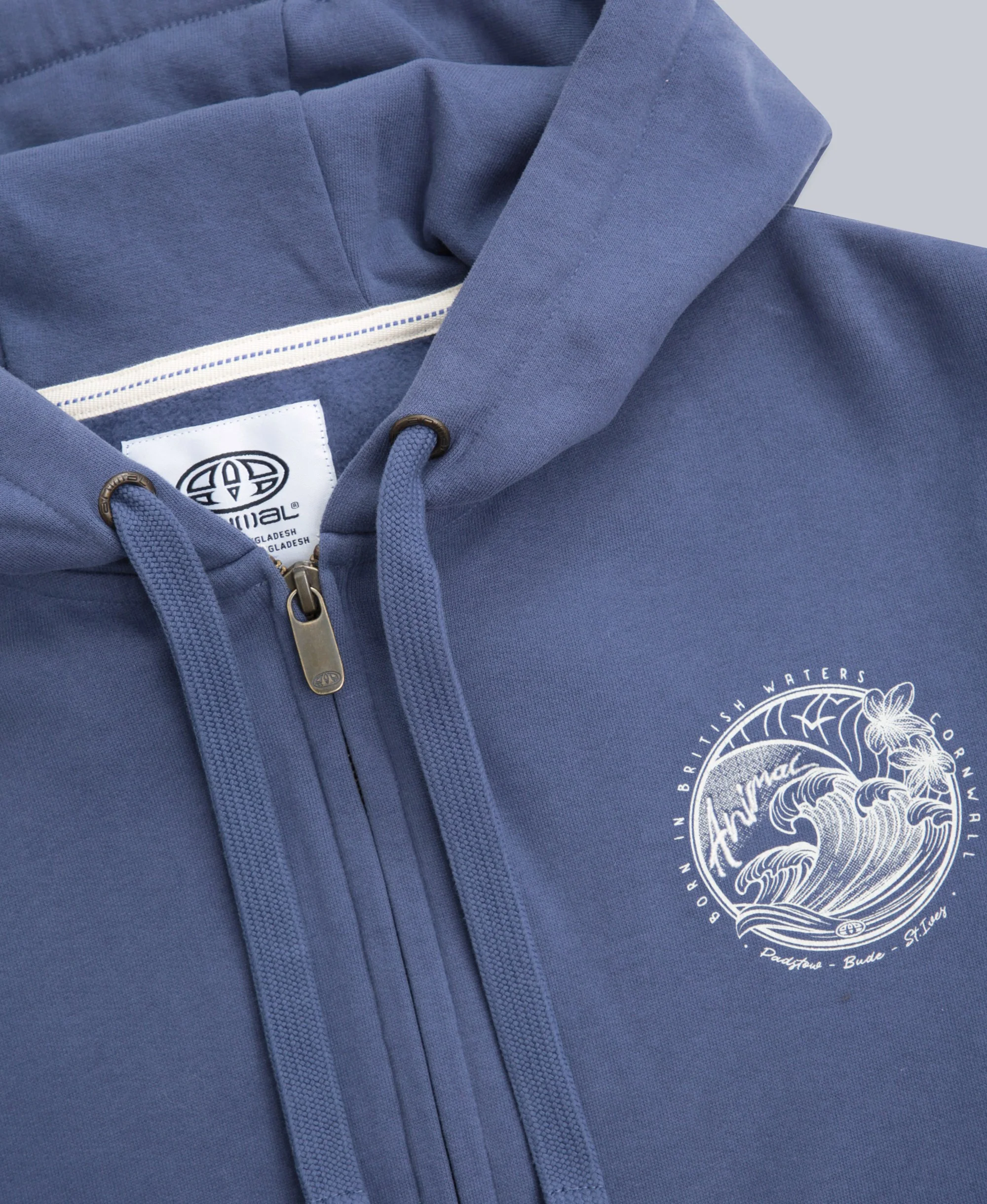 Maya Womens Cornwall Zip Hoodie - Blue - Image 3