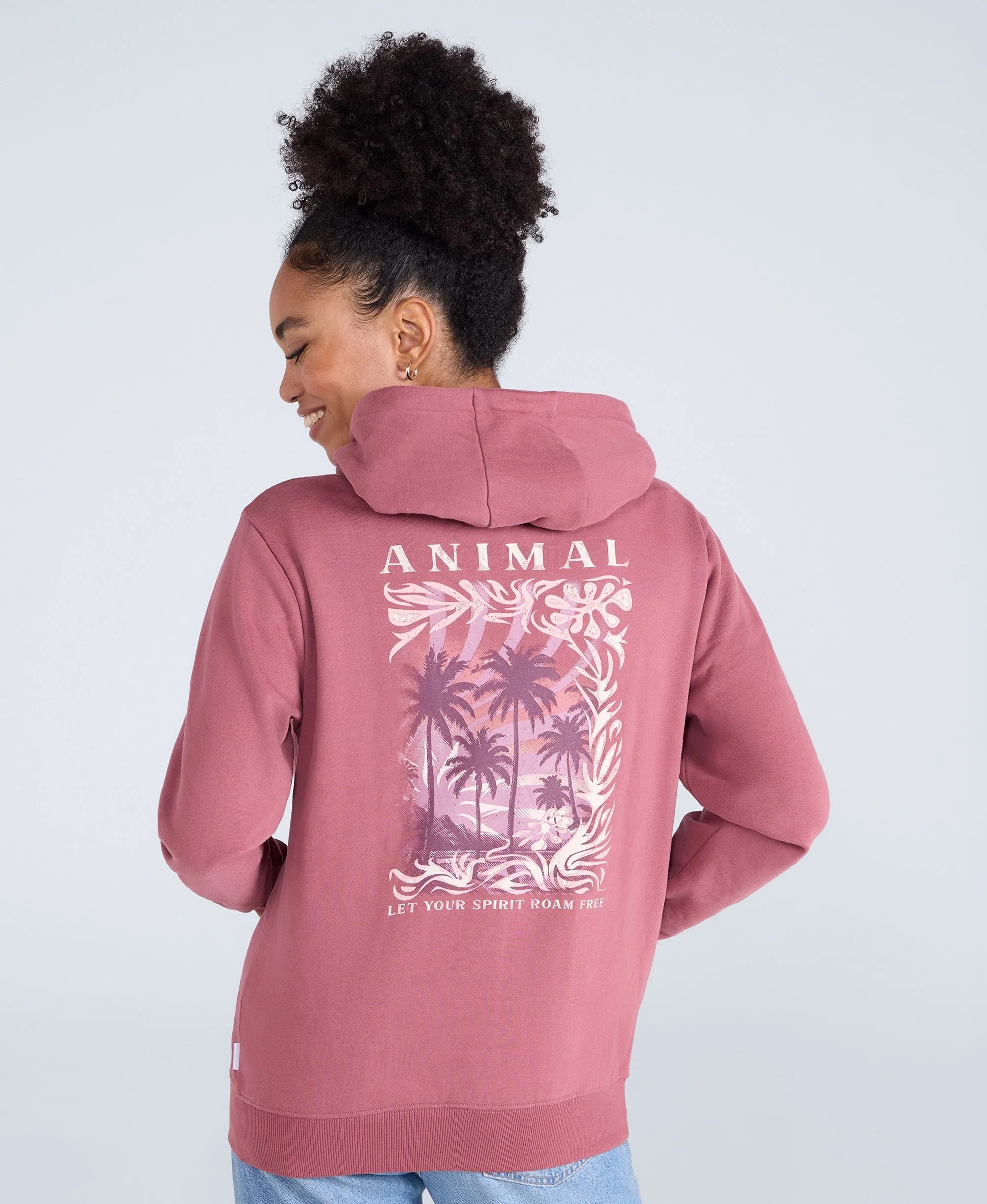 Maya Womens Full-Zip Hoodie - Dusky Purple - Image 2