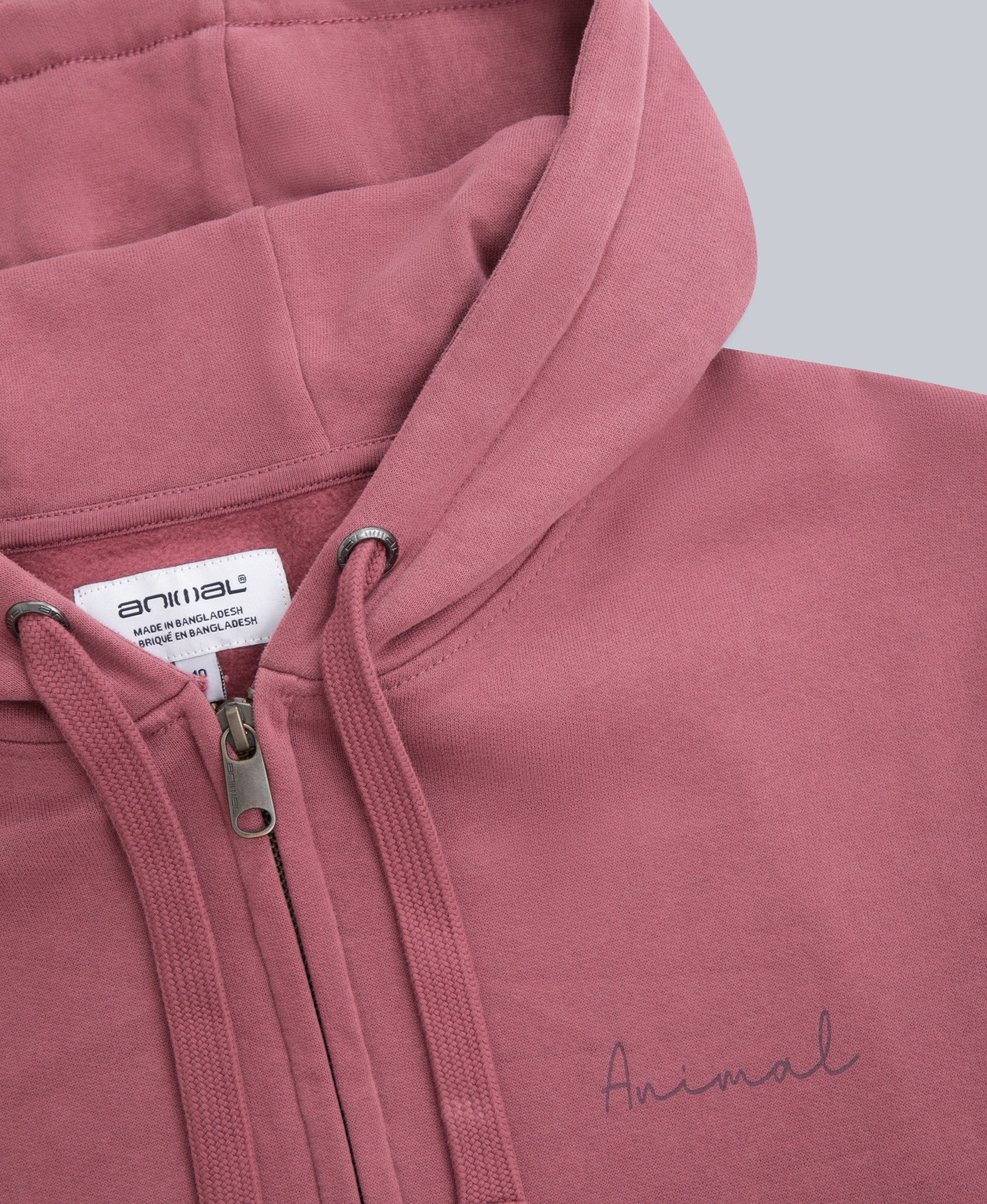 Maya Womens Full-Zip Hoodie - Dusky Purple - Image 7