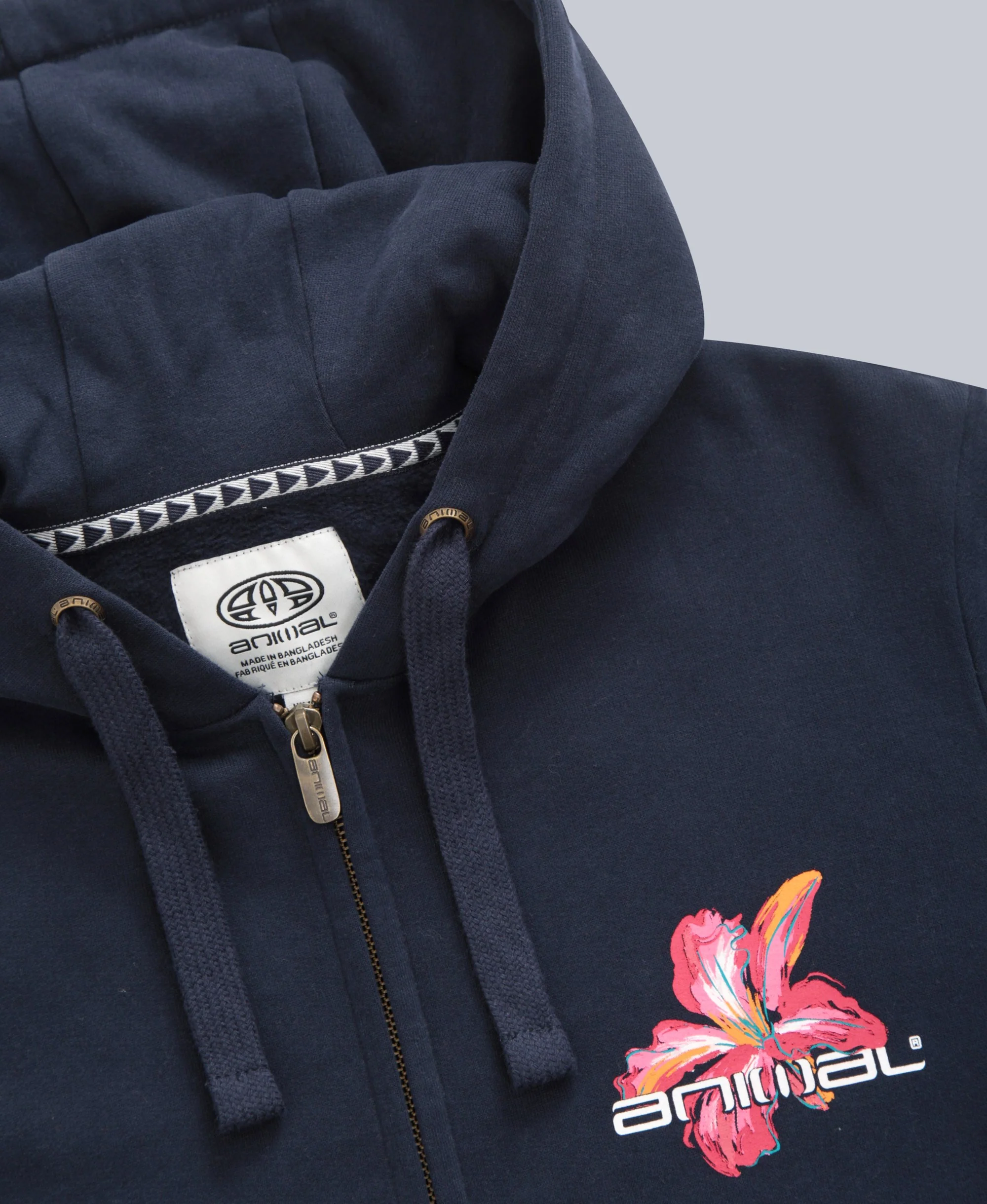 Maya Womens Full-Zip Hoodie - Navy - Image 8