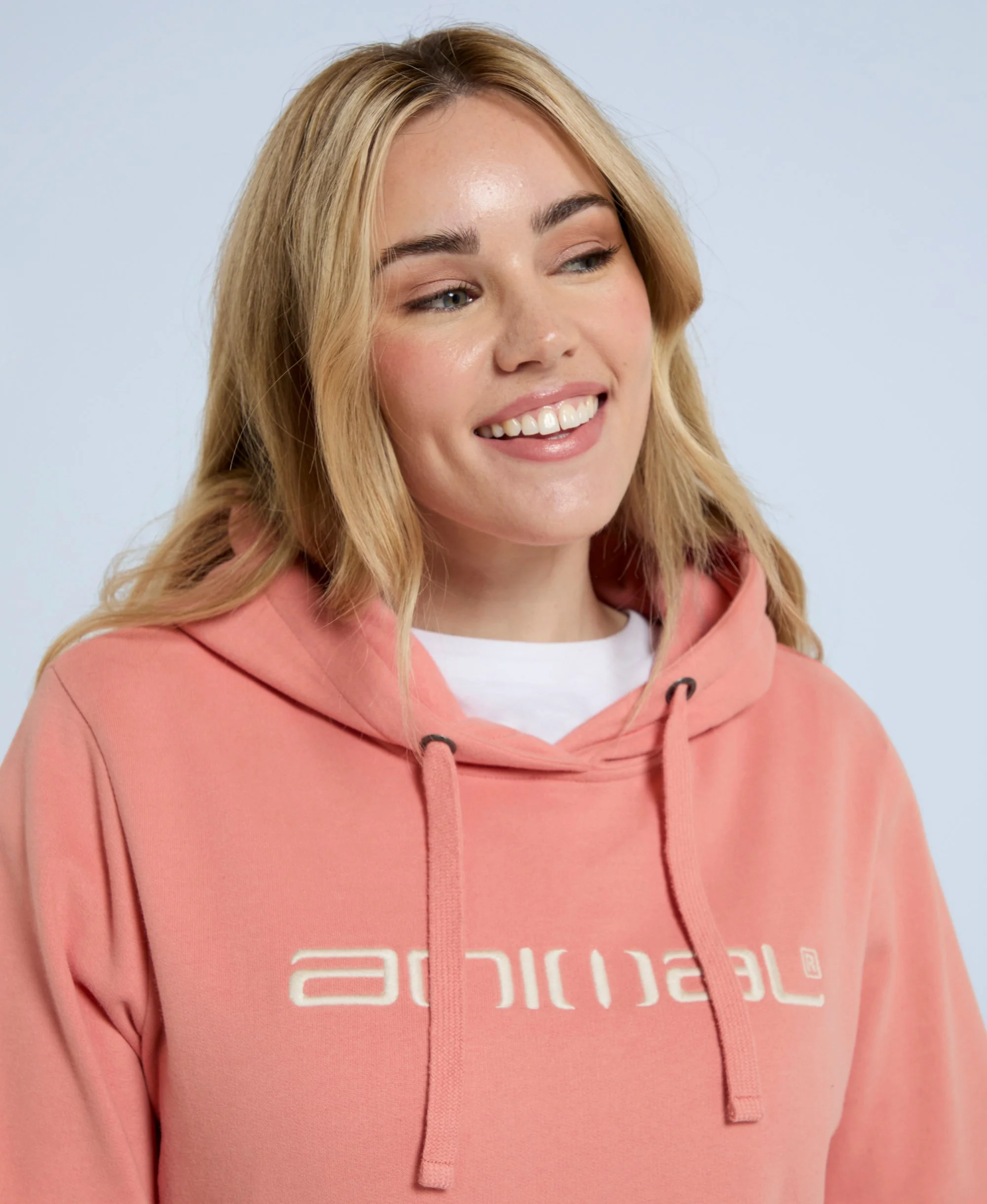 Maya Womens Hoodie - Coral - Image 3