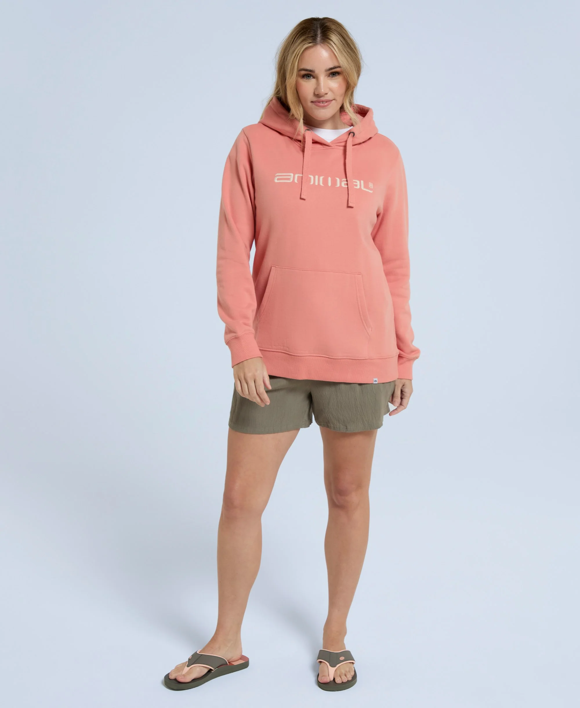Maya Womens Hoodie - Coral - Image 5