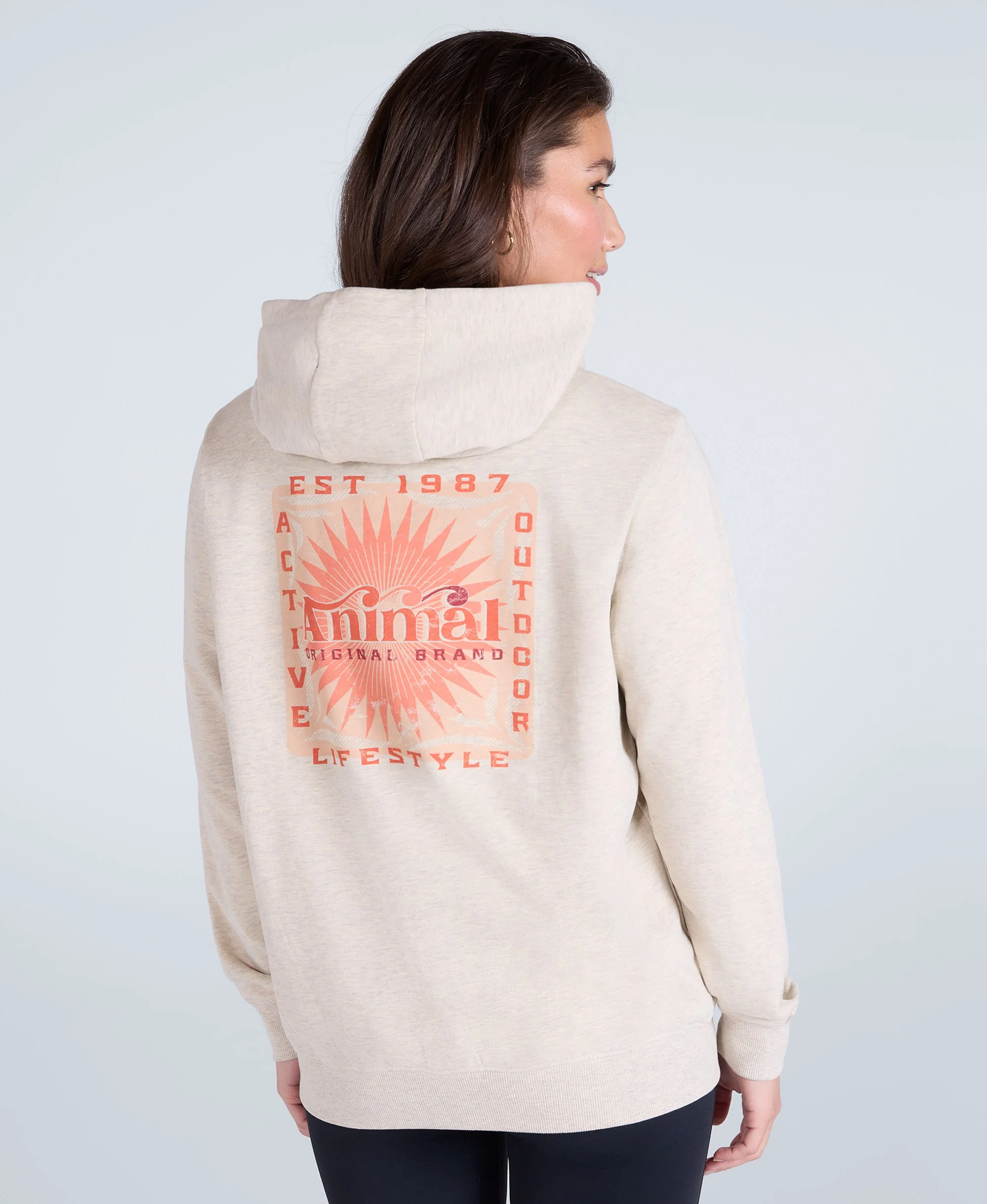 Maya Womens Hoodie - Cream - Image 2
