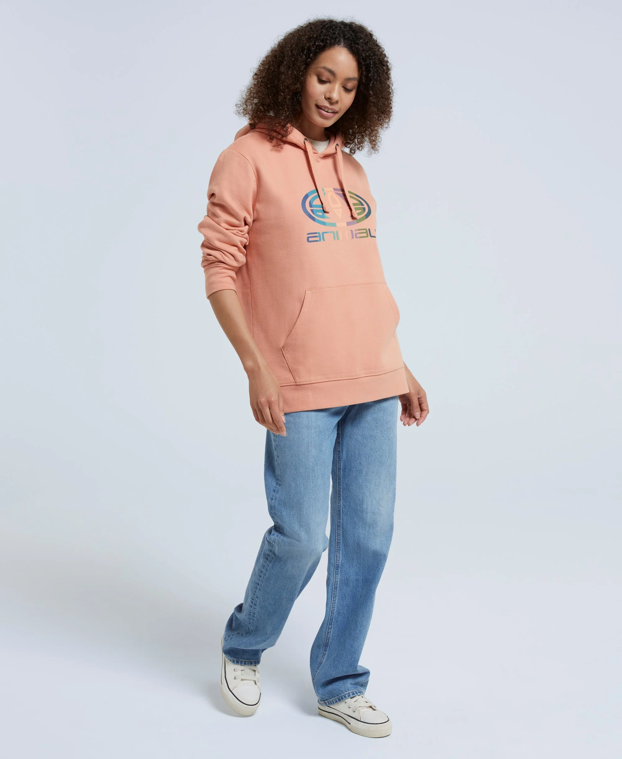 Maya Womens Graphic Hoodie - Light Pink - Image 3