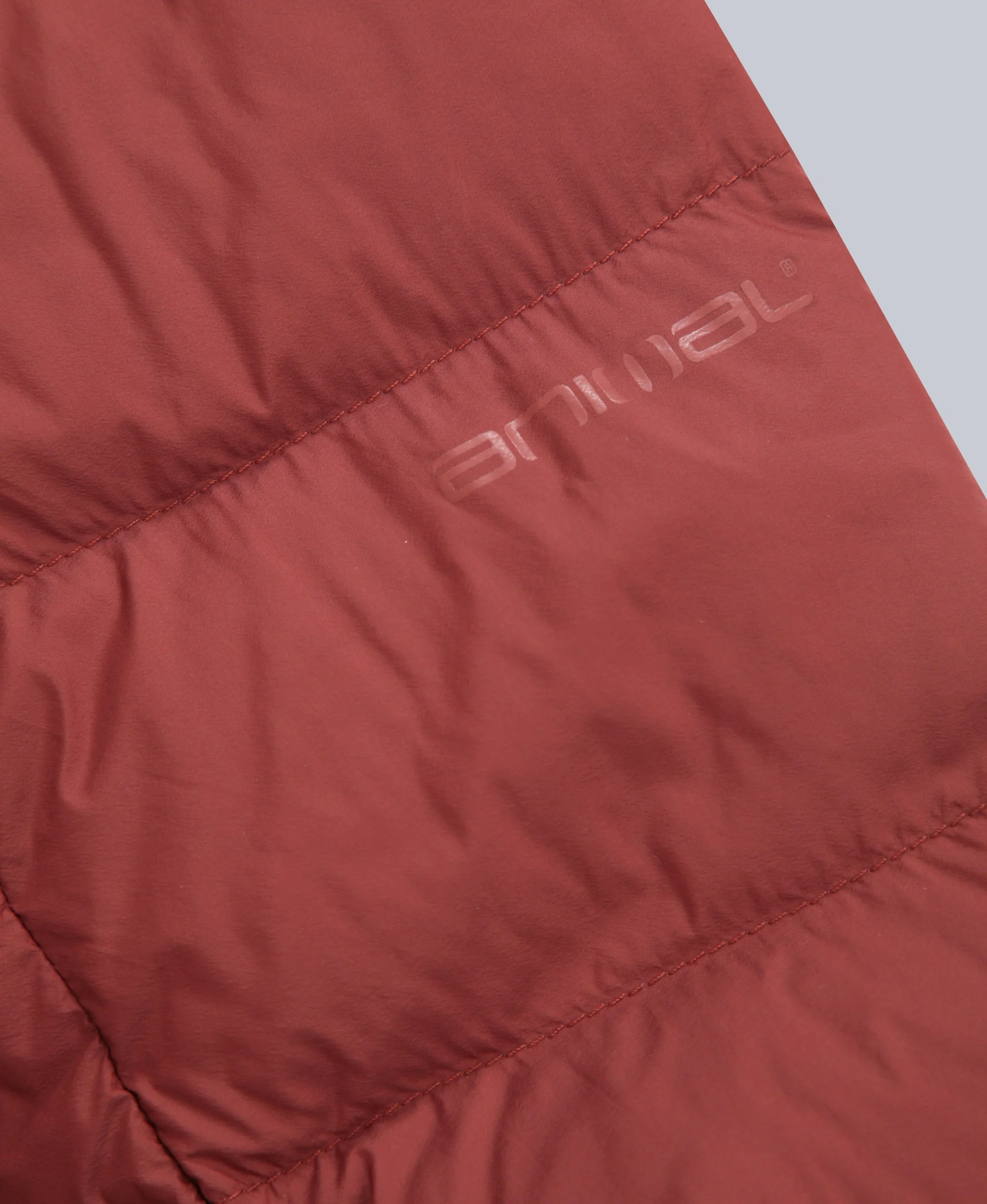 Mens Lightweight Down Packable Jacket - Red - Image 9