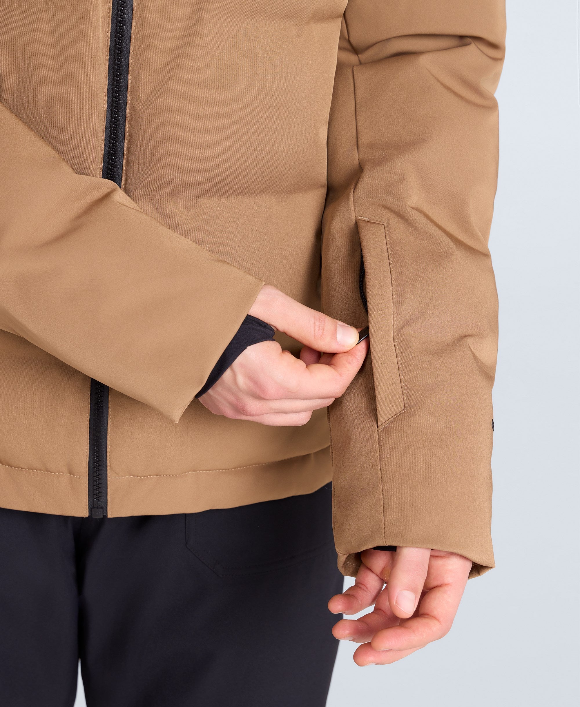 Polar Mens Heat Sealed Waterproof Ski Jacket - Brown - Image 3