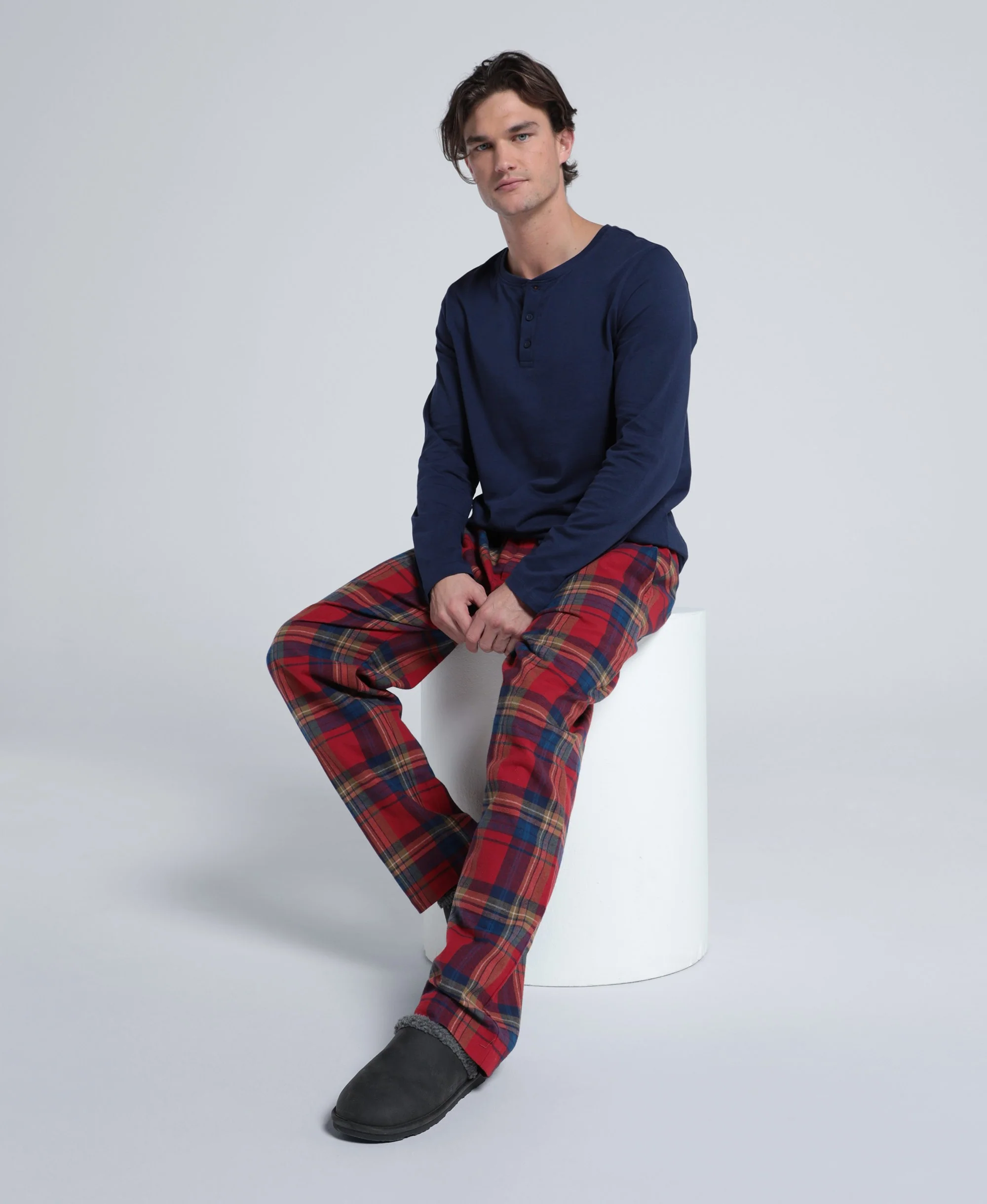 Mens Pyjama Set - Red - Image 5