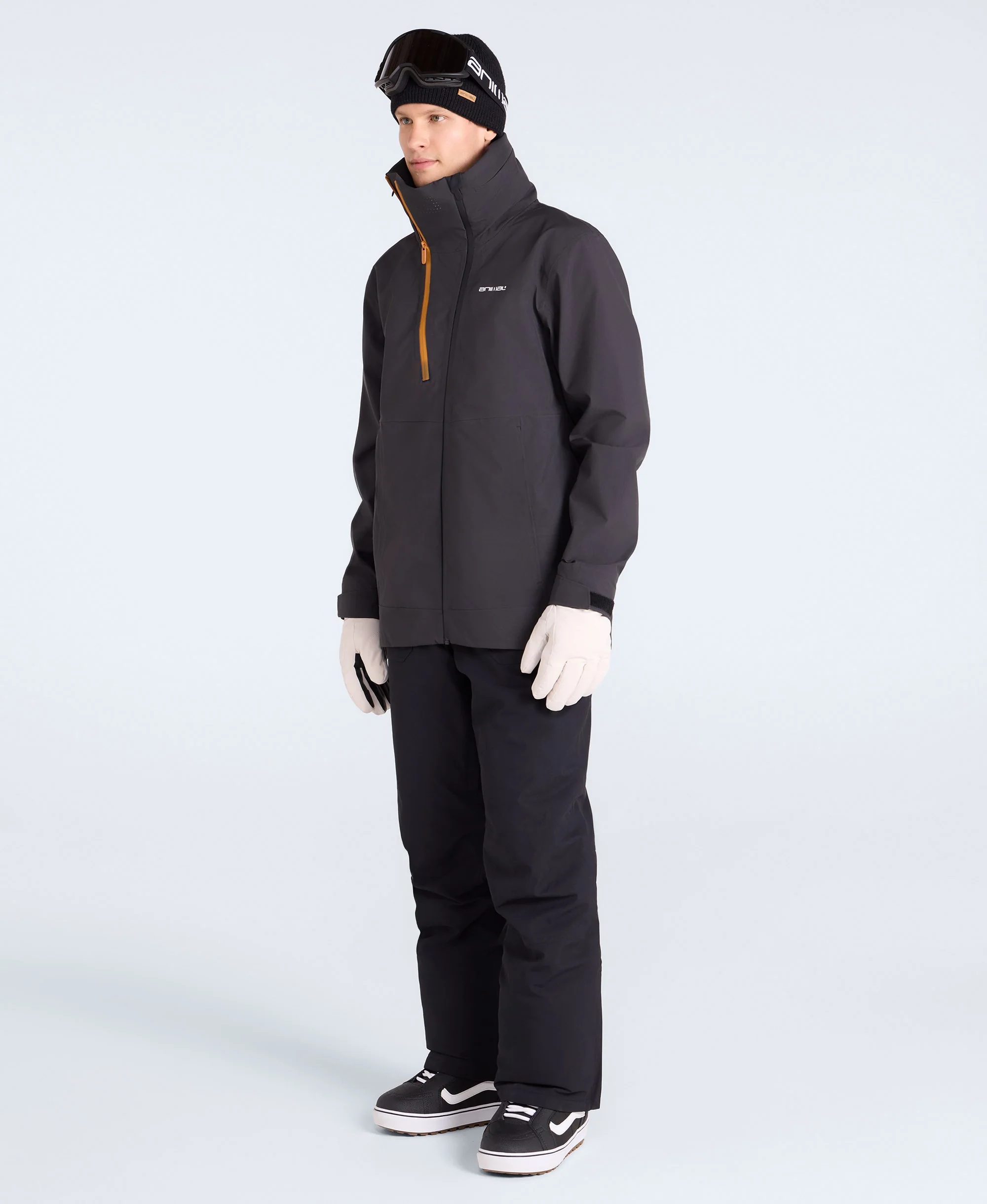 Vortex Mens 3 Layer Ski Jacket - Black - Image 2