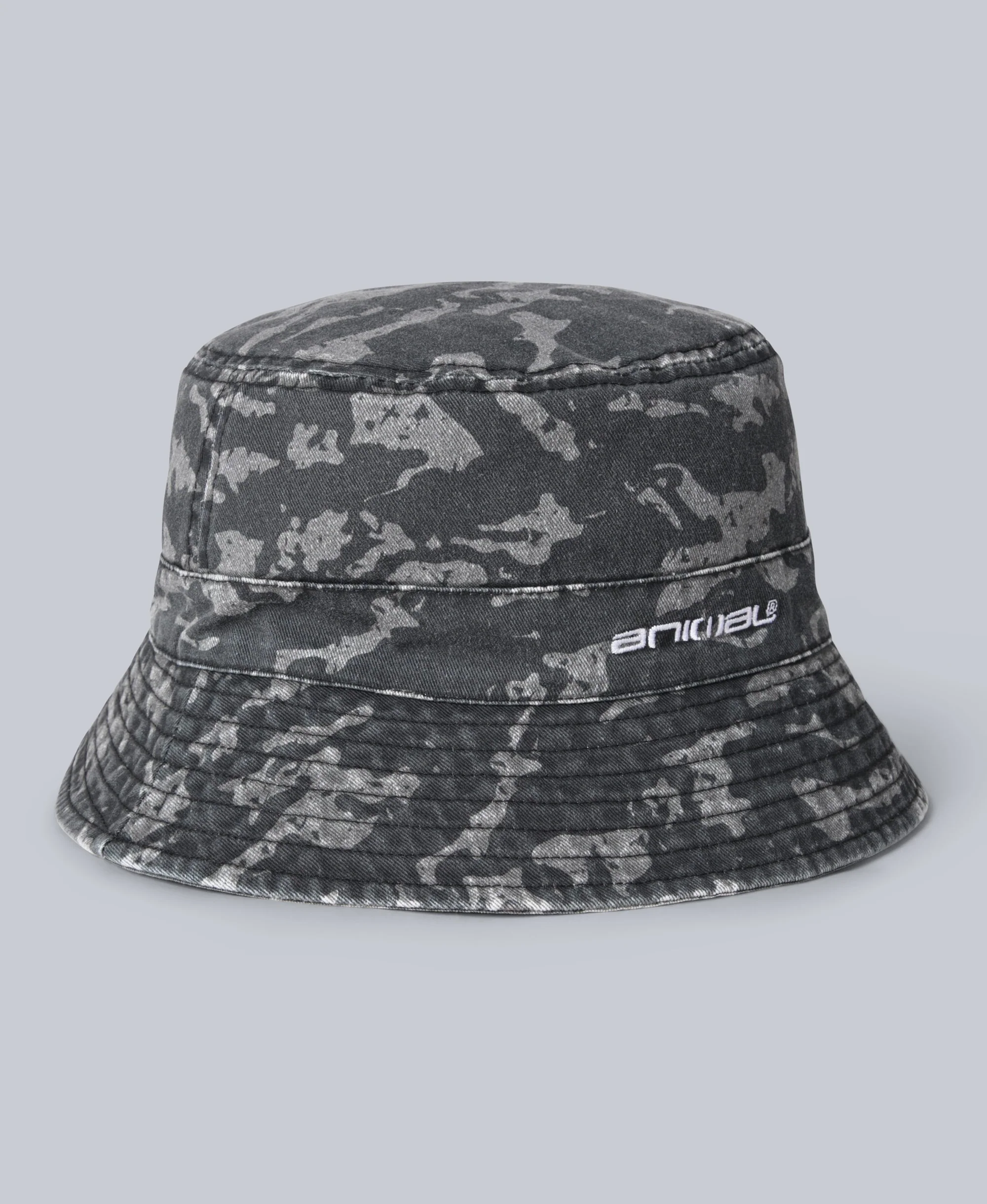 Miles Mens Bucket Hat - Black Camo