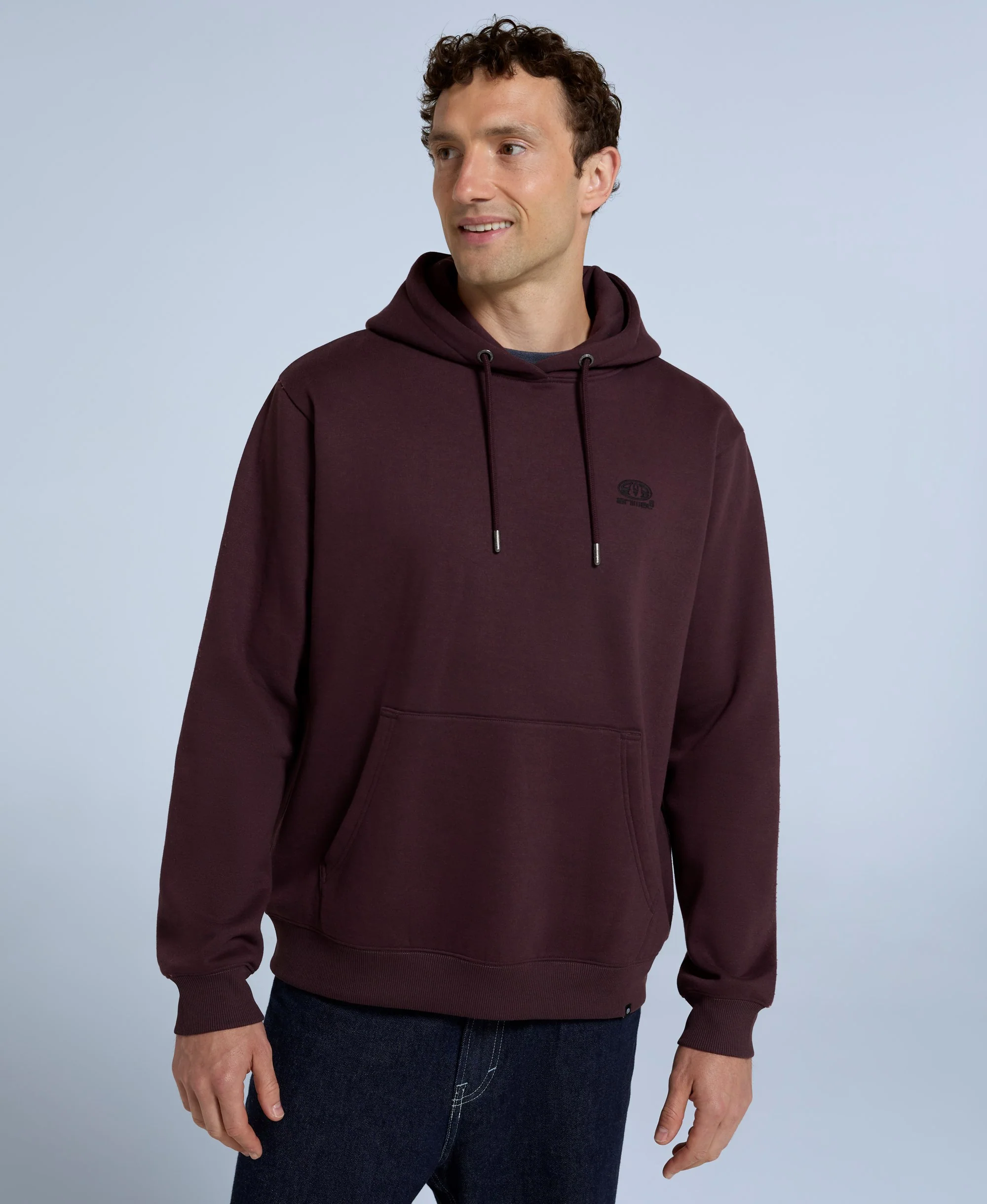 Nick Mens Heavyweight Hoodie - Burgundy - Image 4
