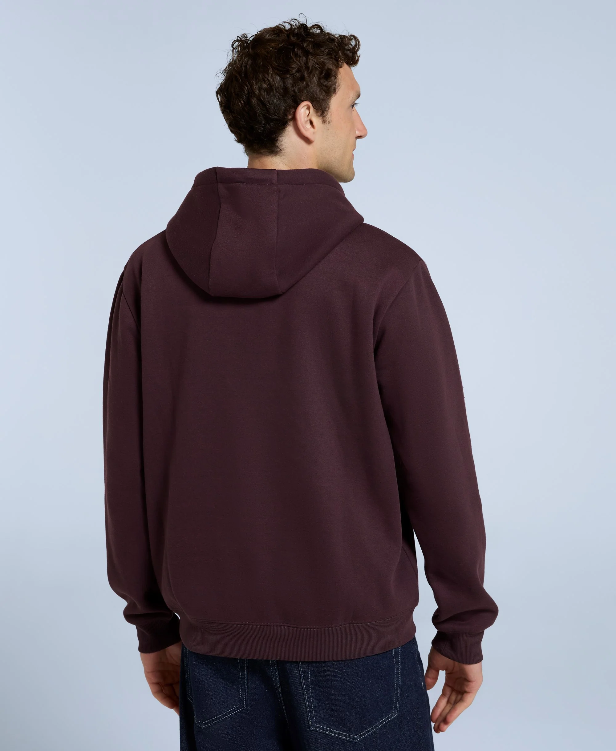 Nick Mens Heavyweight Hoodie - Burgundy - Image 5