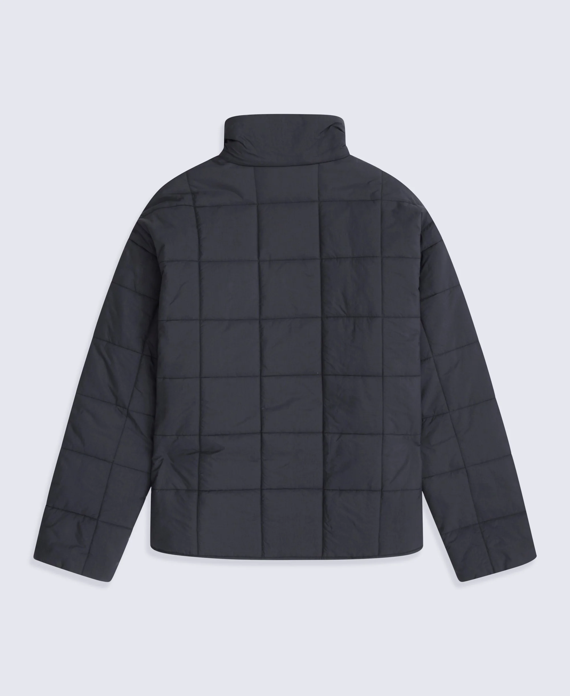 Nina Womens Grid Quilt Padded Jacket - Black - Image 7