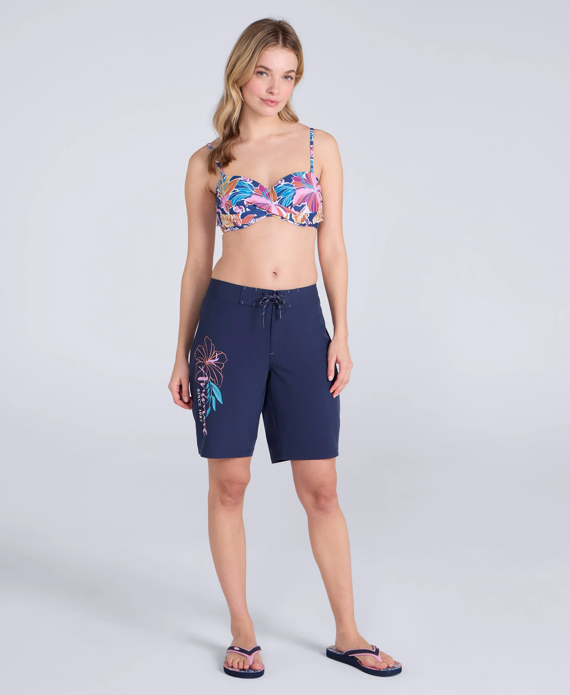 Nora Womens Classic Boardshorts - Navy - Image 2