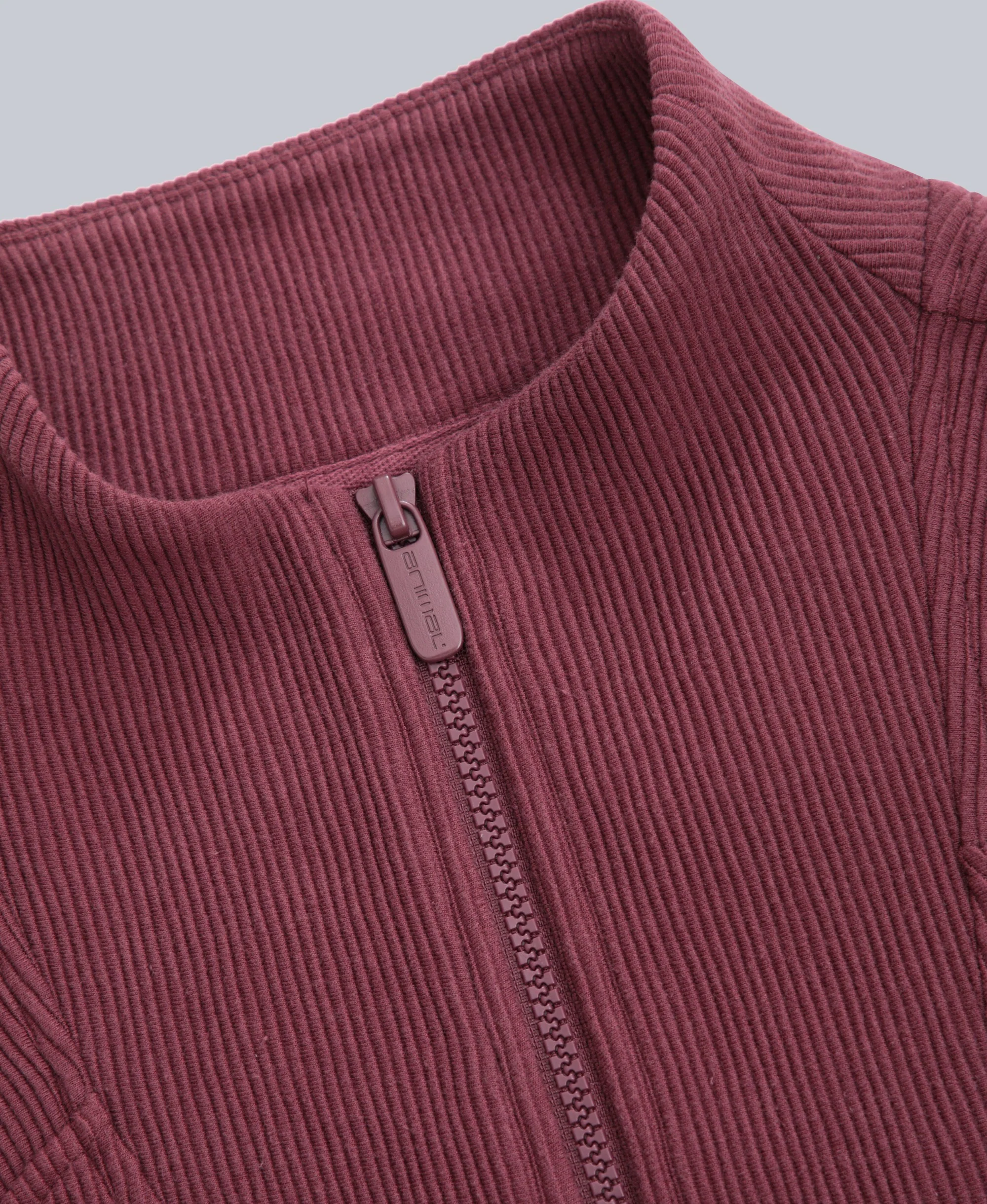 Ottoman Womens Half Zip Sweatshirt - Burgundy - Image 9