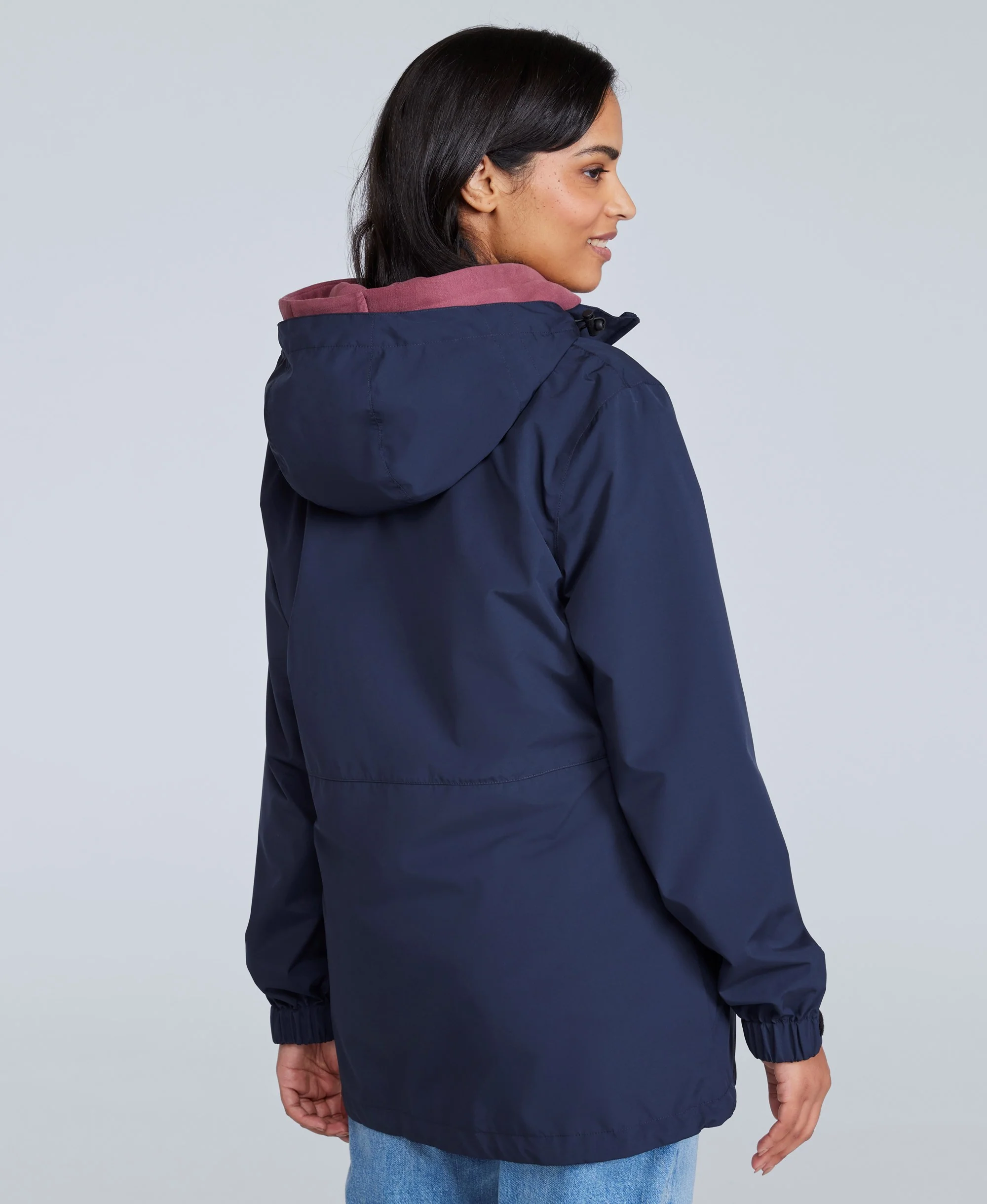 Pace Womens Waterproof Packable Jacket - Navy - Image 4