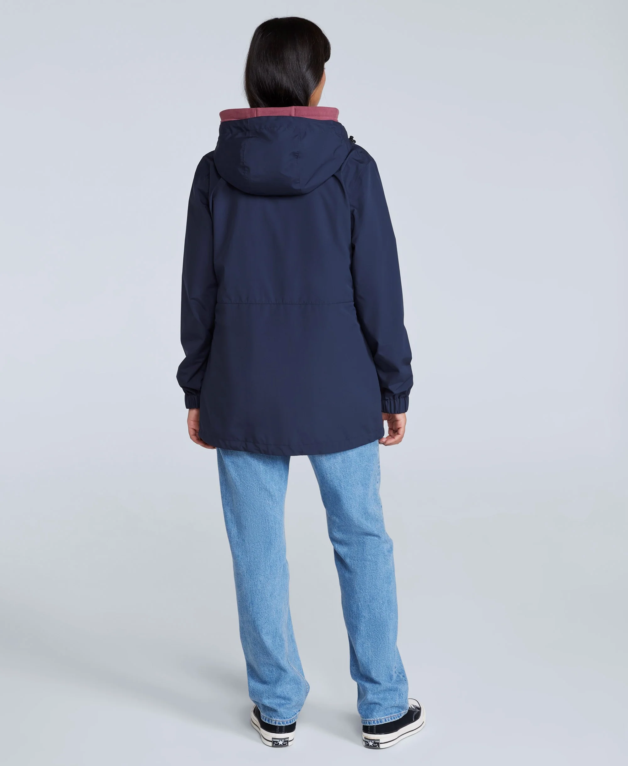 Pace Womens Waterproof Packable Jacket - Navy - Image 5
