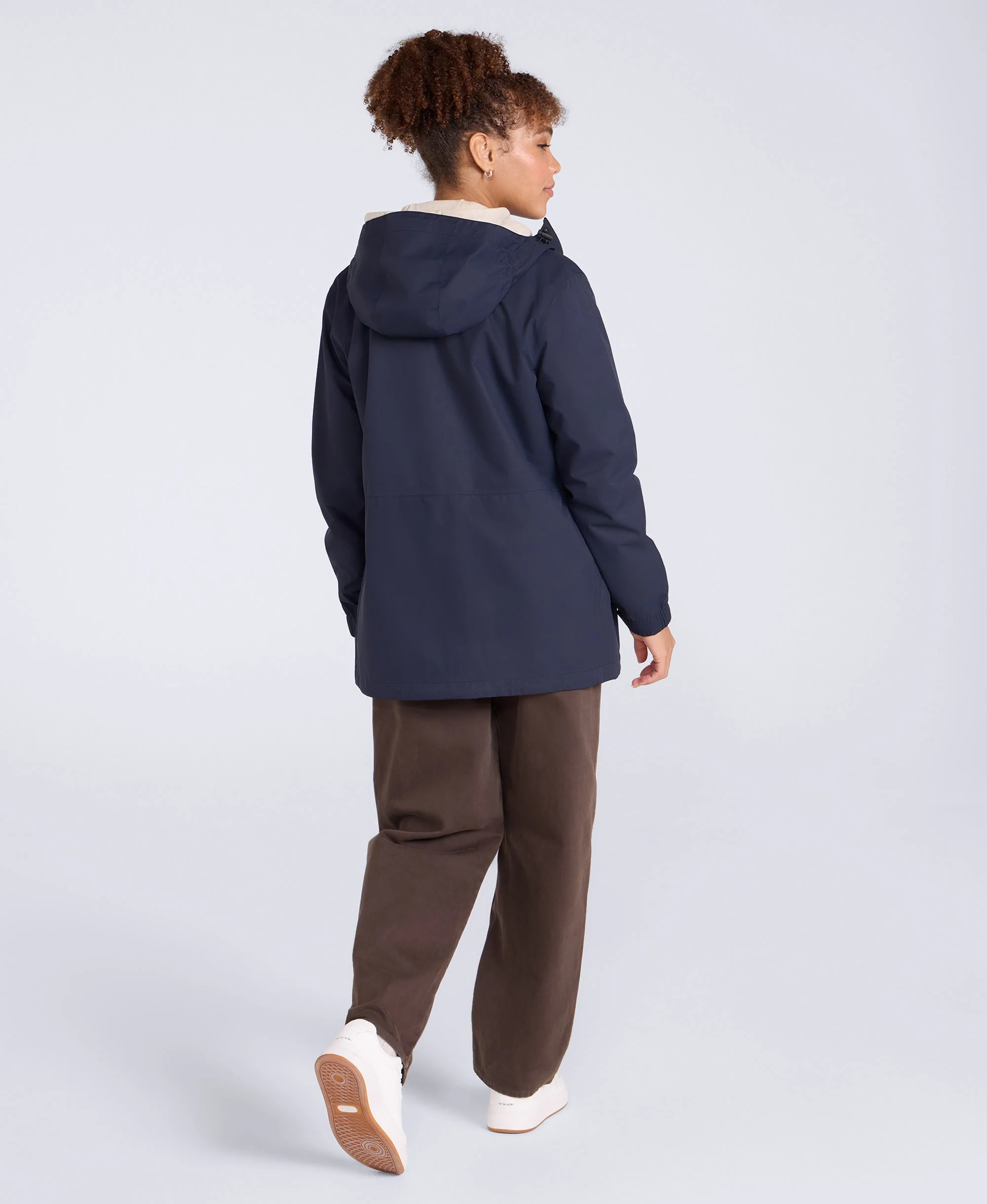Pace Womens Waterproof Packable Jacket - Dark Blue - Image 5