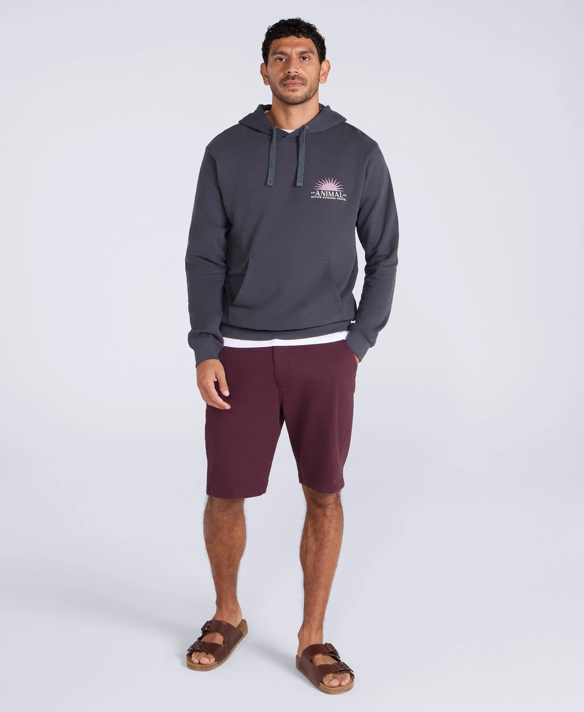 River Mens Hoodie - Alloy Grey - Image 3