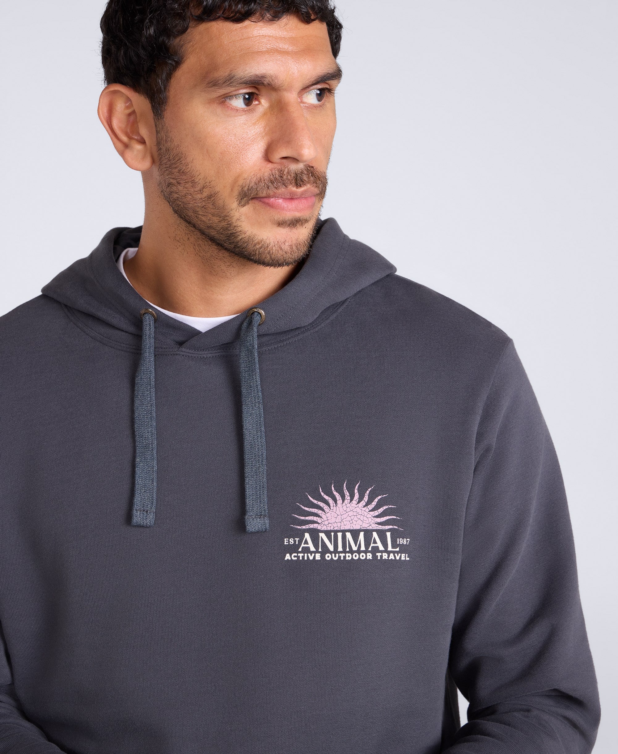 River Mens Hoodie - Alloy Grey - Image 5