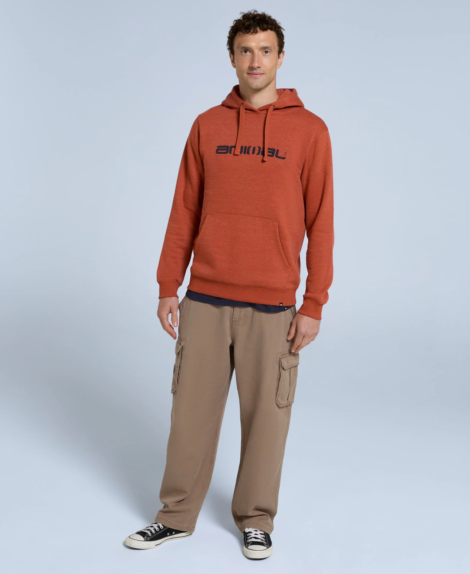 Rocky Mens Hoodie - Orange - Image 3