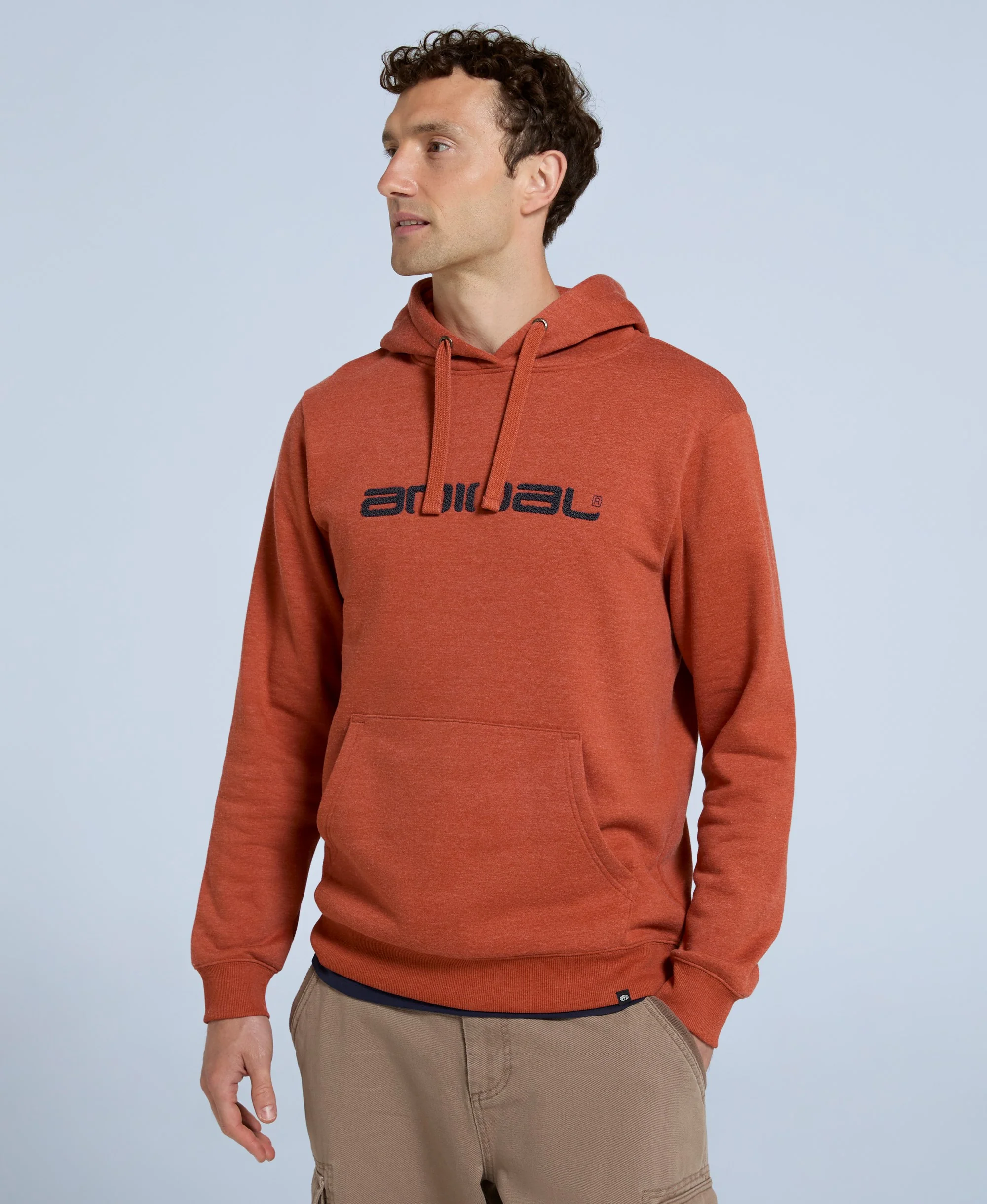 Rocky Mens Hoodie - Orange - Image 5