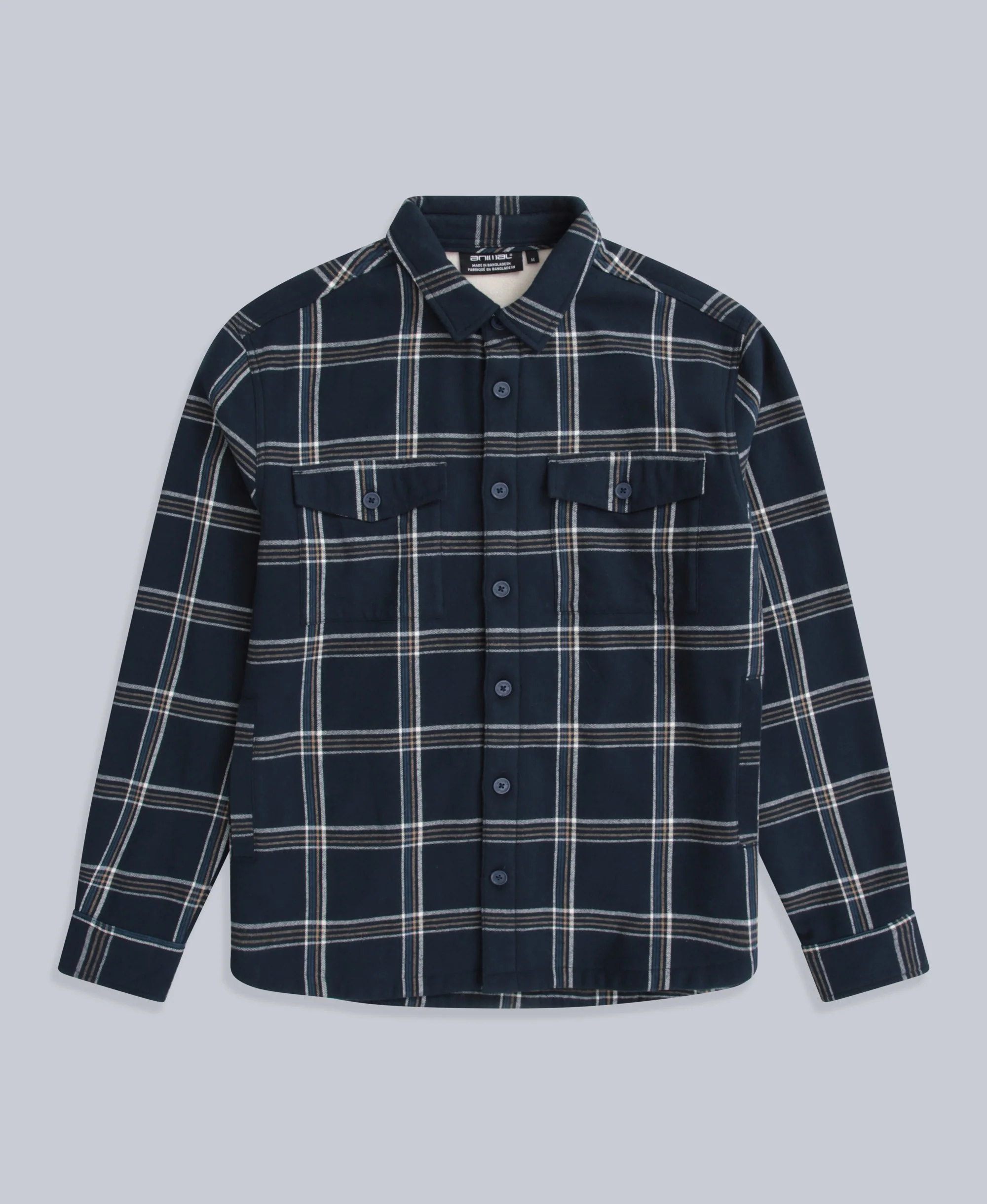 Seth Mens Fleece Bonded Shacket - Blue - Image 6