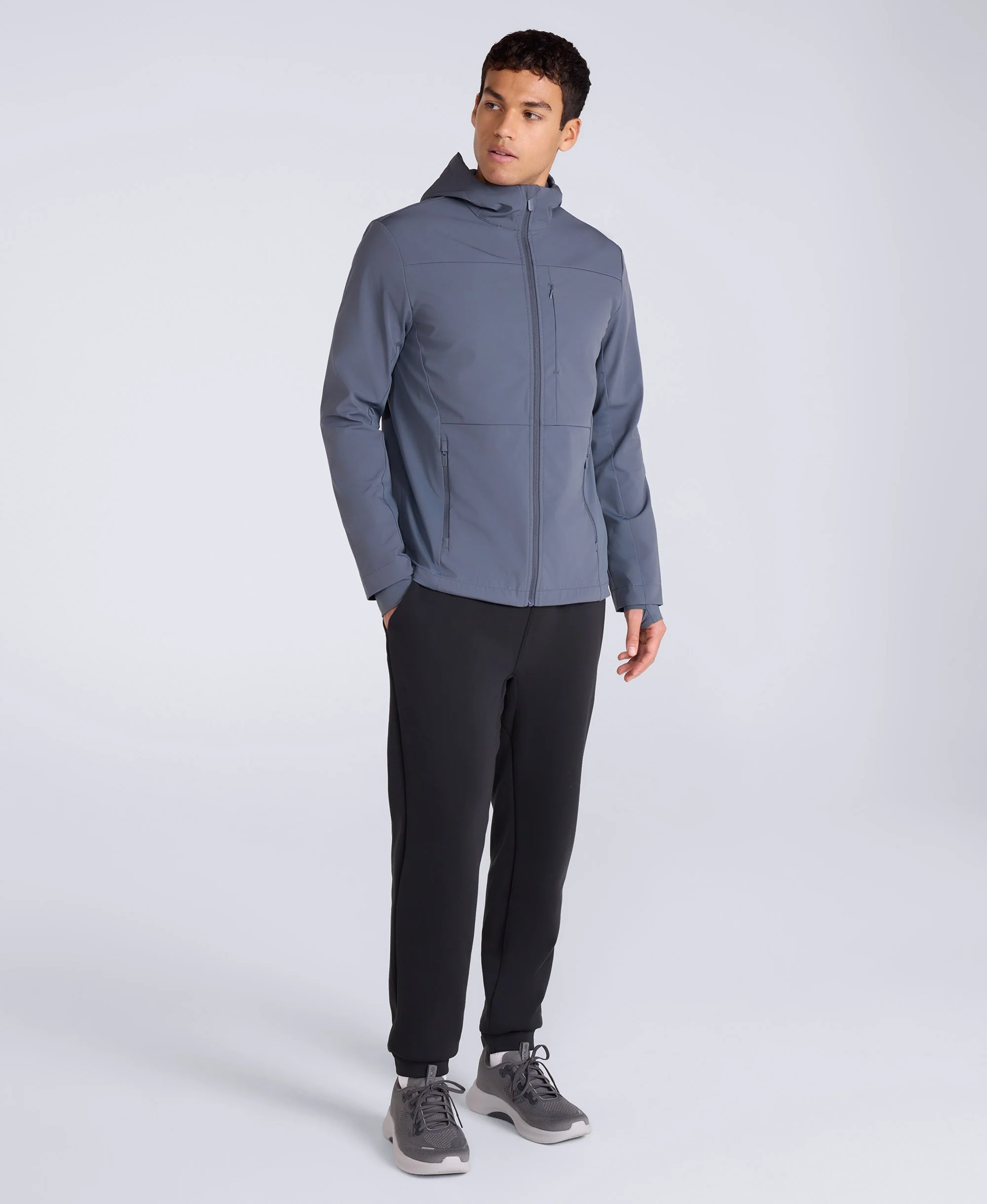 Solstice Mens Active Softshell Jacket - Charcoal - Image 2