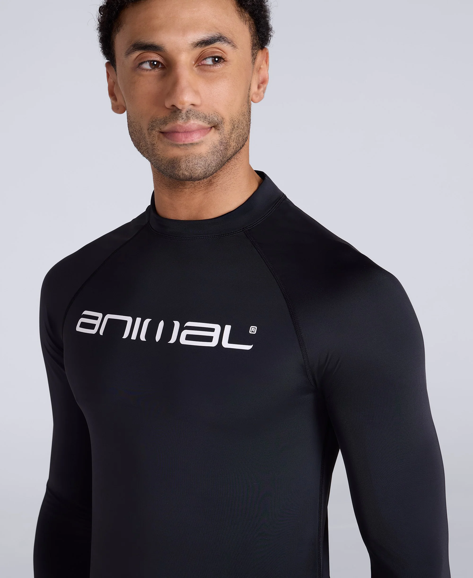 Sonny Mens Logo Rash Vest - Black - Image 3