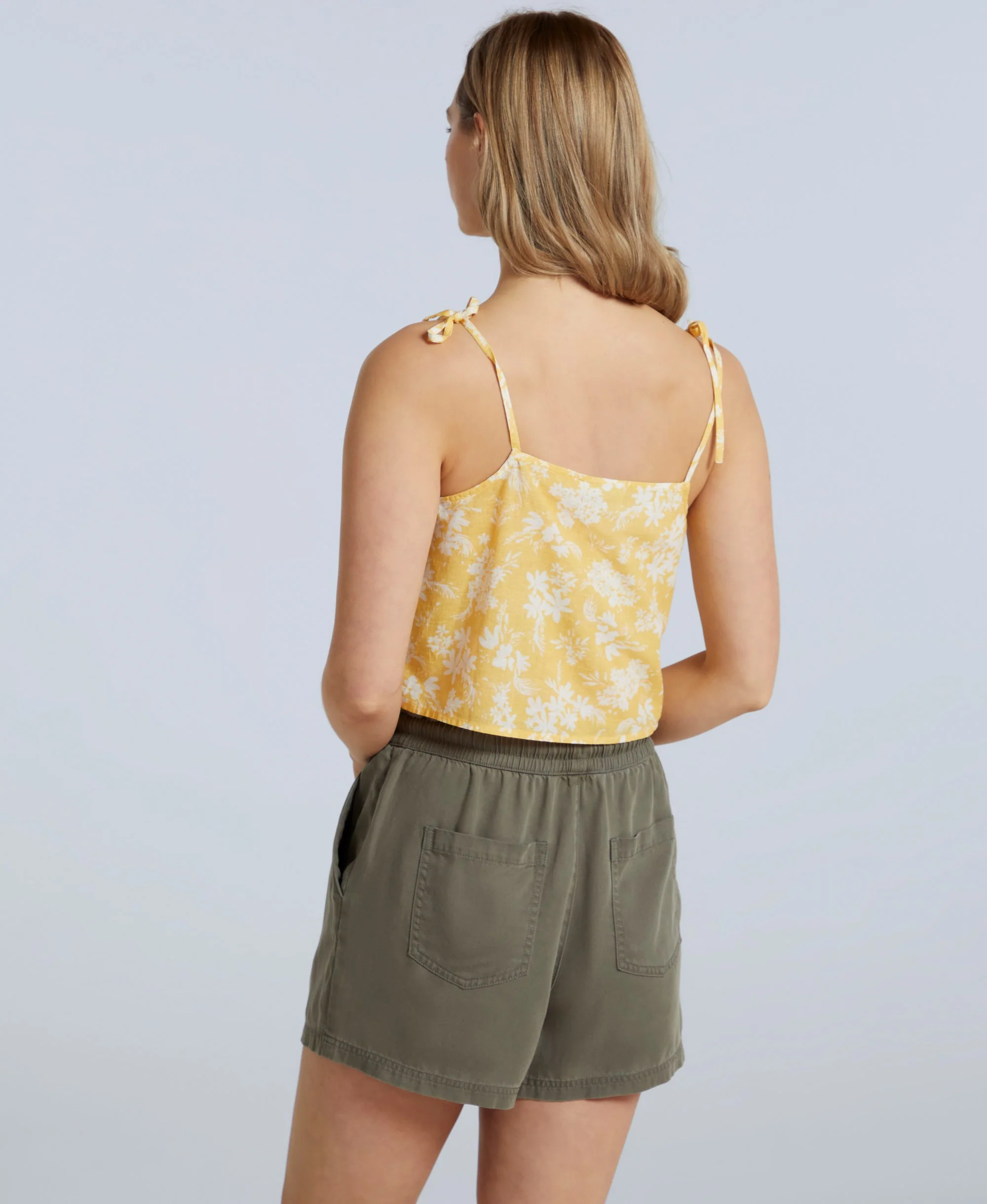 Stella Womens Cropped Cami - Yellow - Image 4