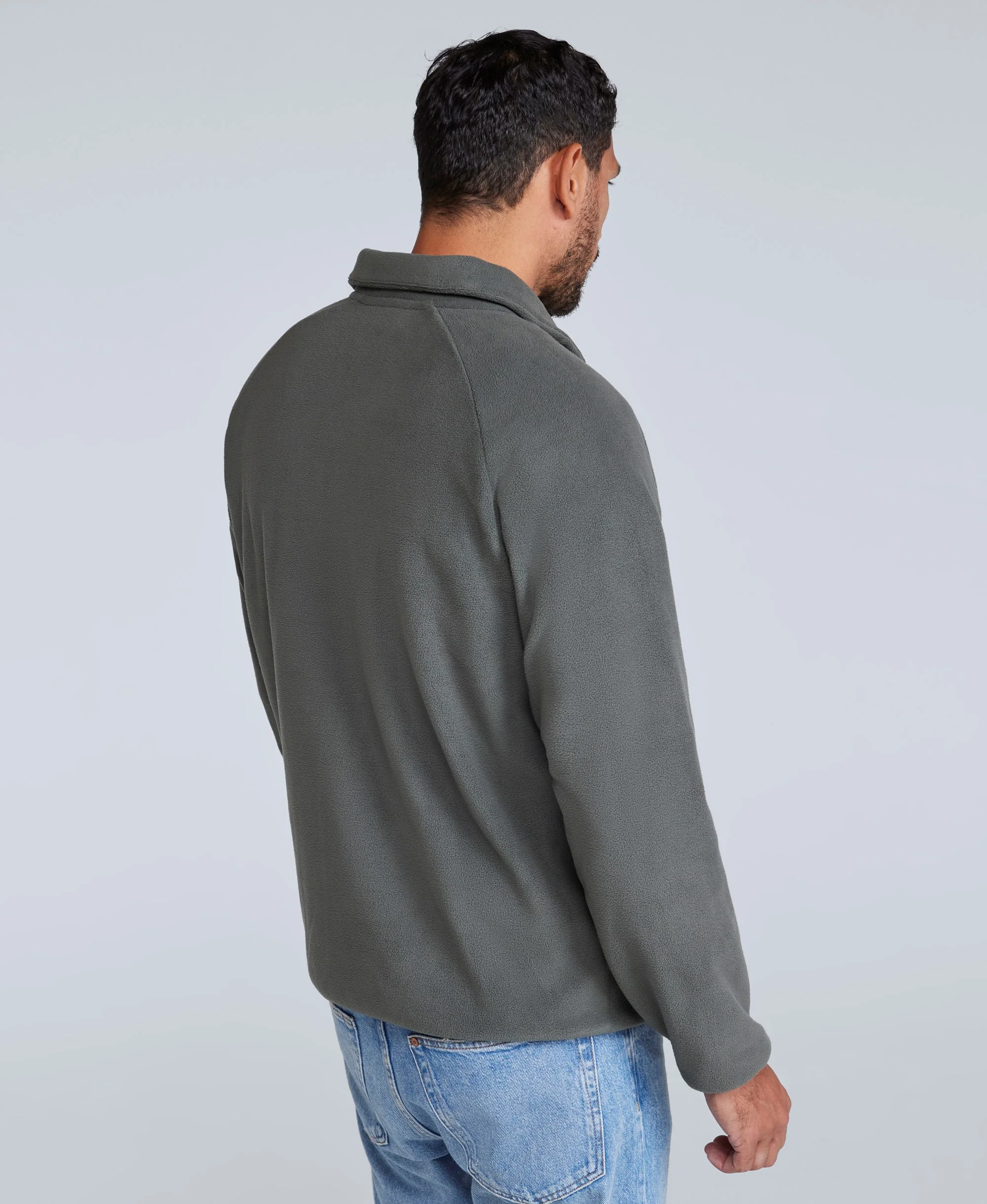 Stockholm Mens Half-Zip Fleece - Dark Grey - Image 3