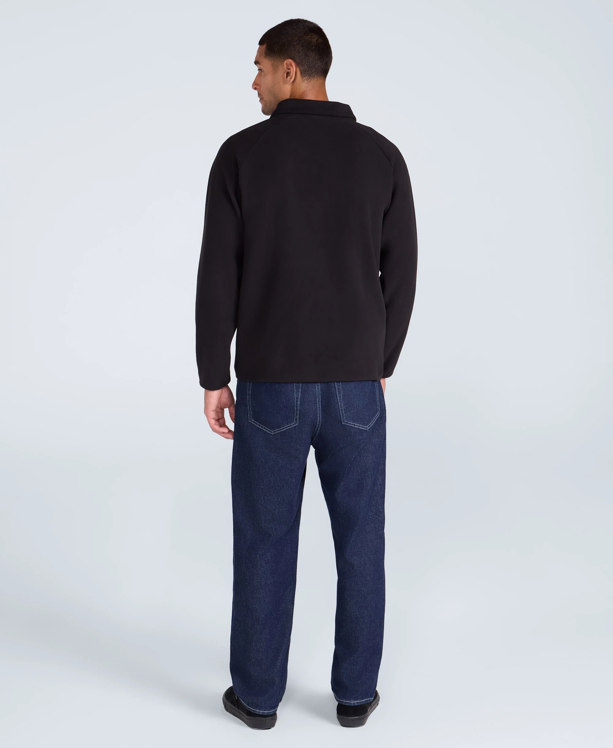 Stockholm Mens Half-Zip Fleece - Jet Black - Image 4