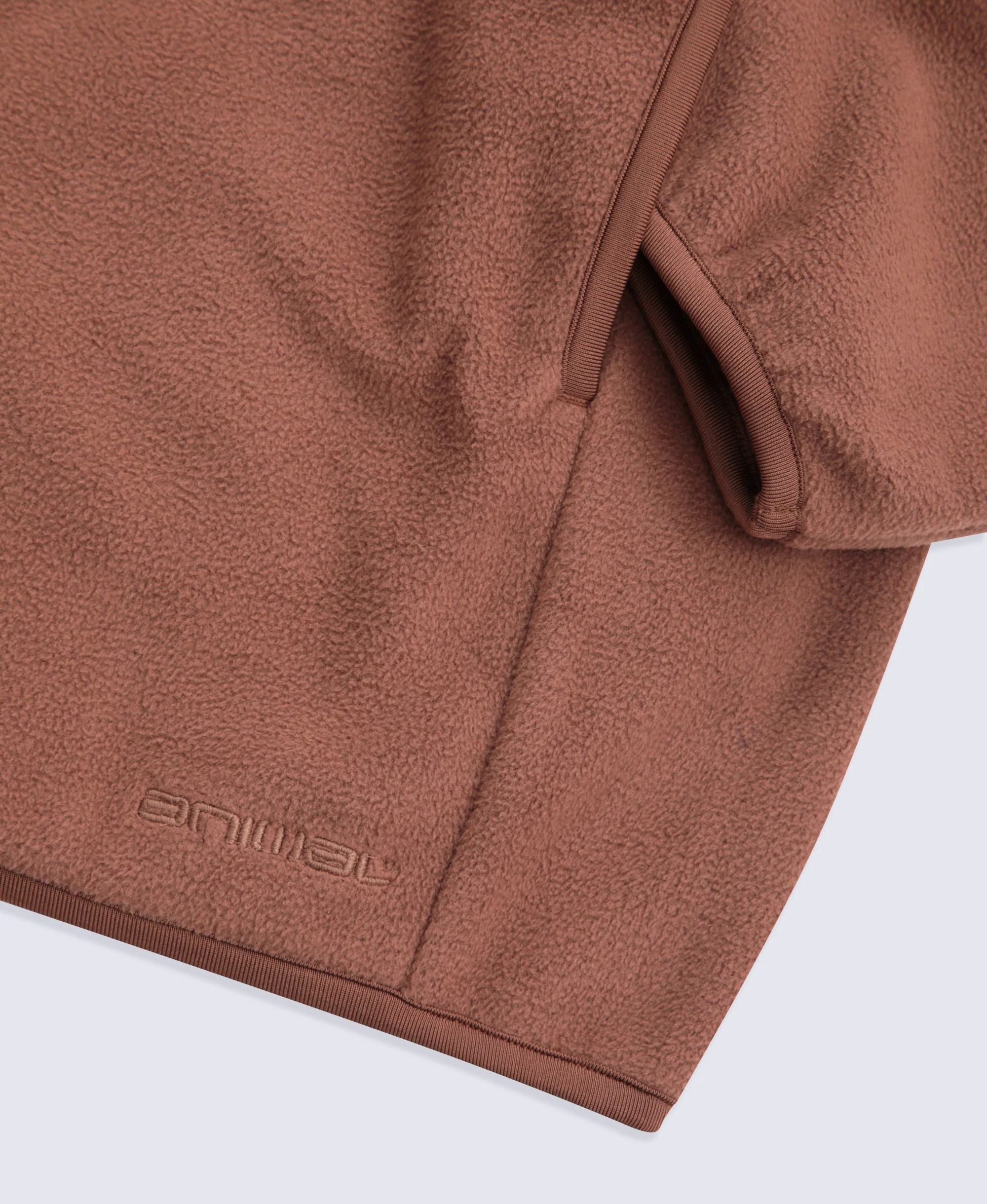 Stockholm Mens Half-Zip Fleece - Rust - Image 4
