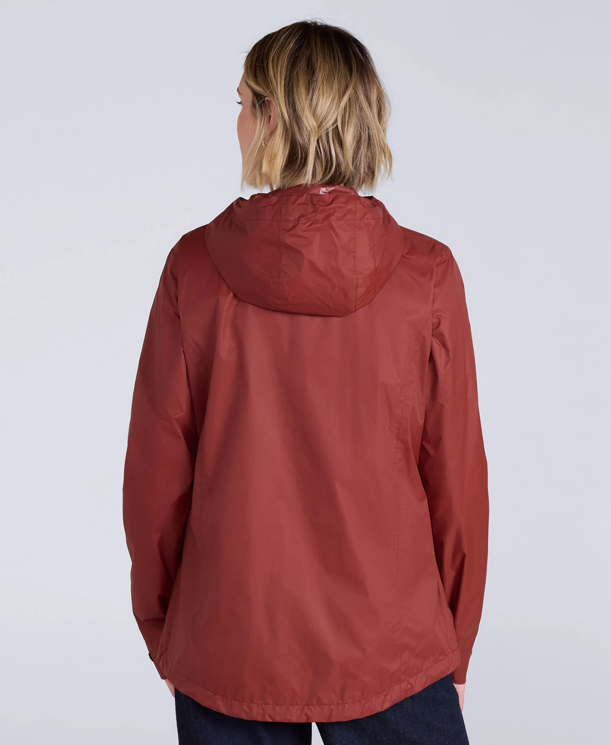 Swerve Womens Lightweight Waterproof Jacket - Rust - Image 3