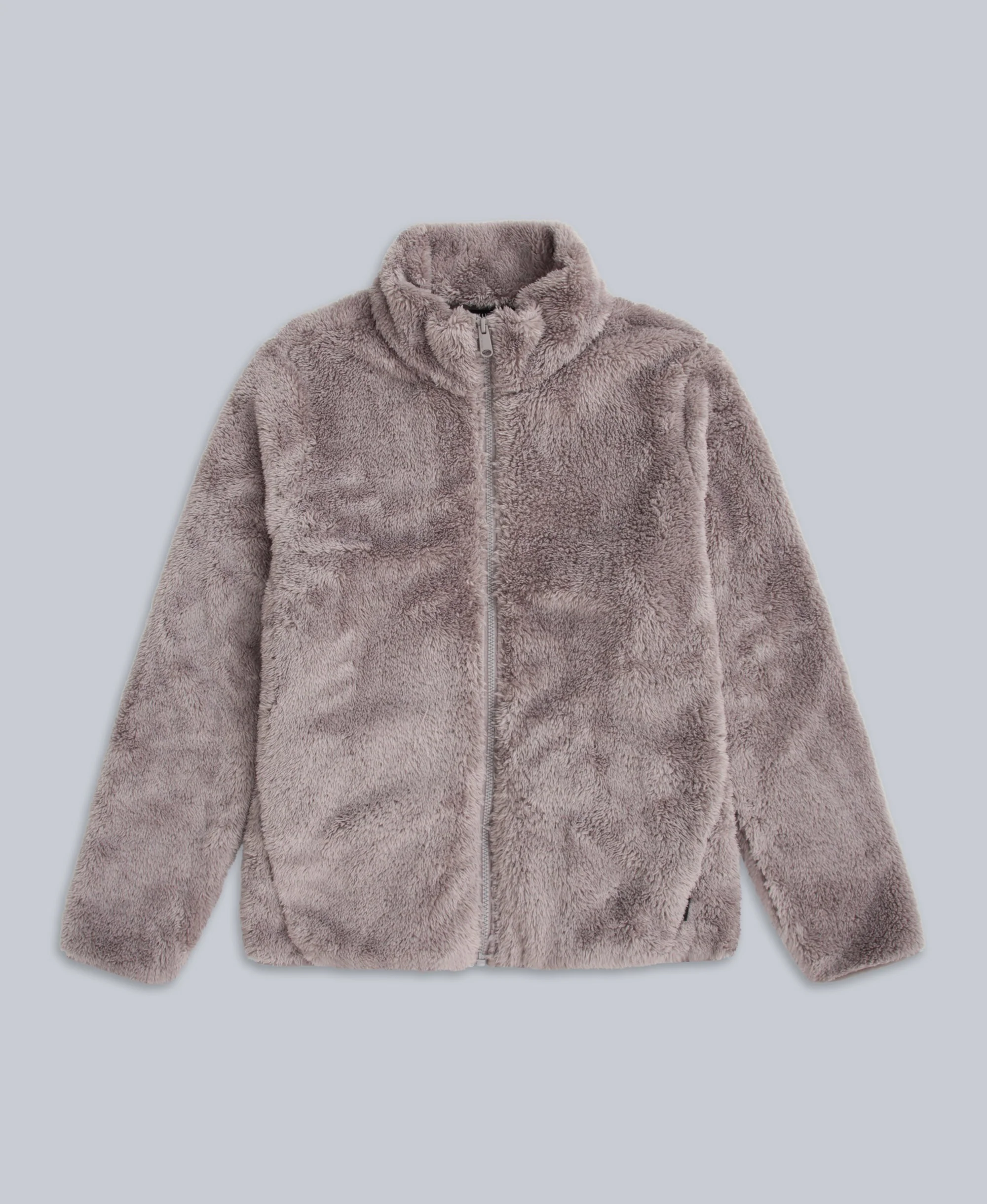 Teddy Womens Full Zip Fleece - Taupe - Image 5