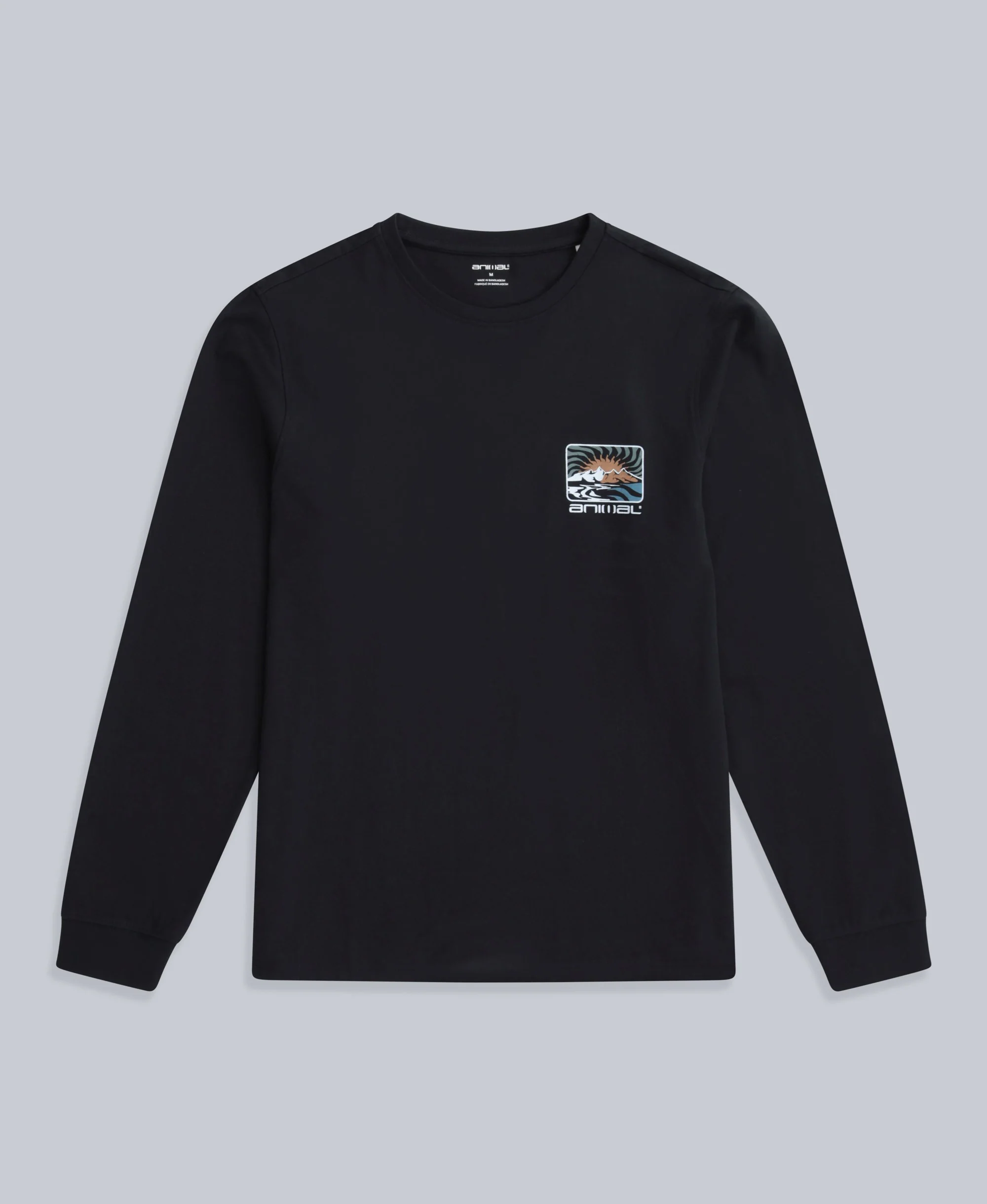 Tommy Mens Graphic Long Sleeve Tee - Black