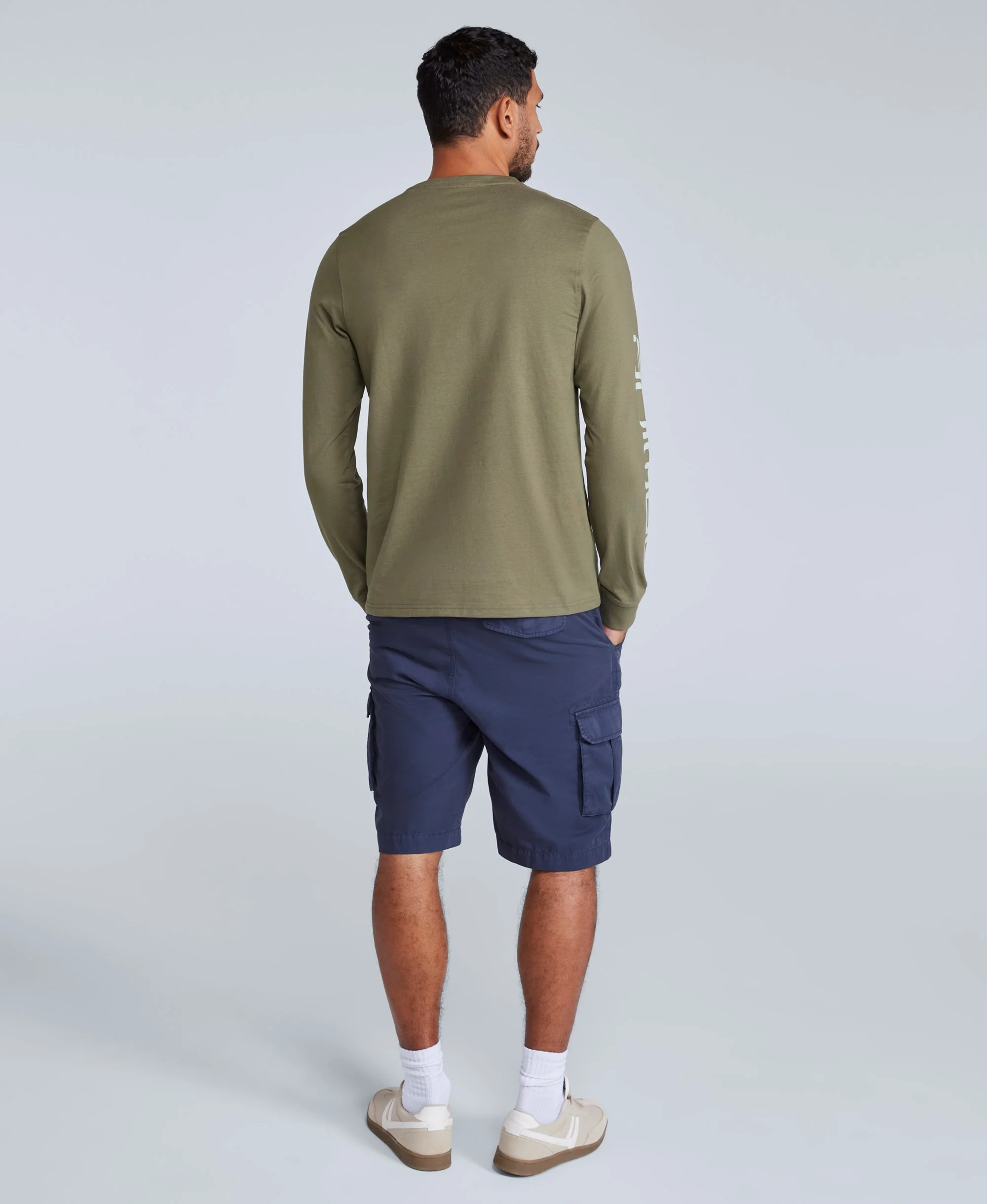 Tommy Mens Graphic Long Sleeve Tee - Khaki - Image 5