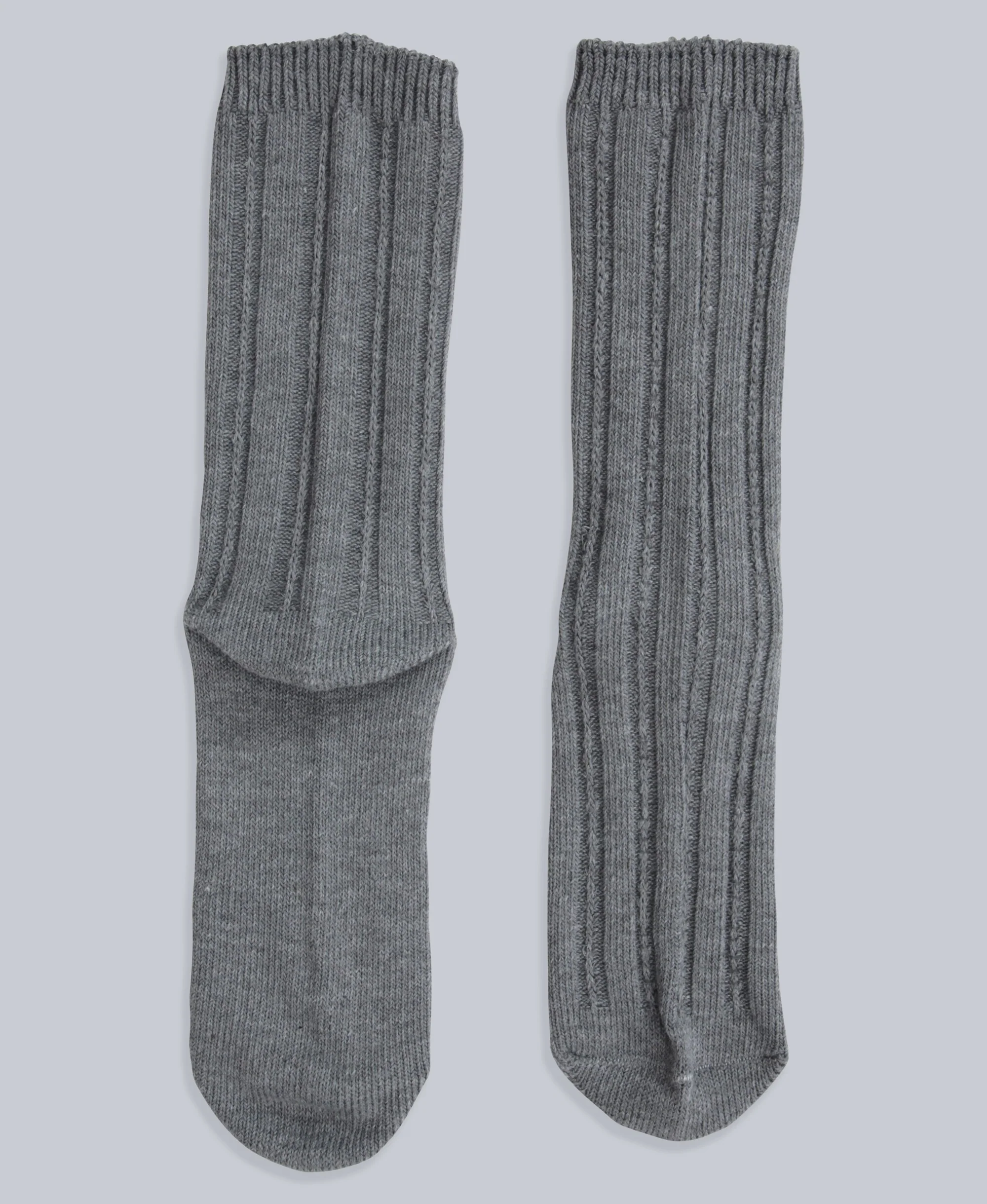 Willow Womens Twisted Ribbed Socks- 3 Pack - Dark Grey - Image 6