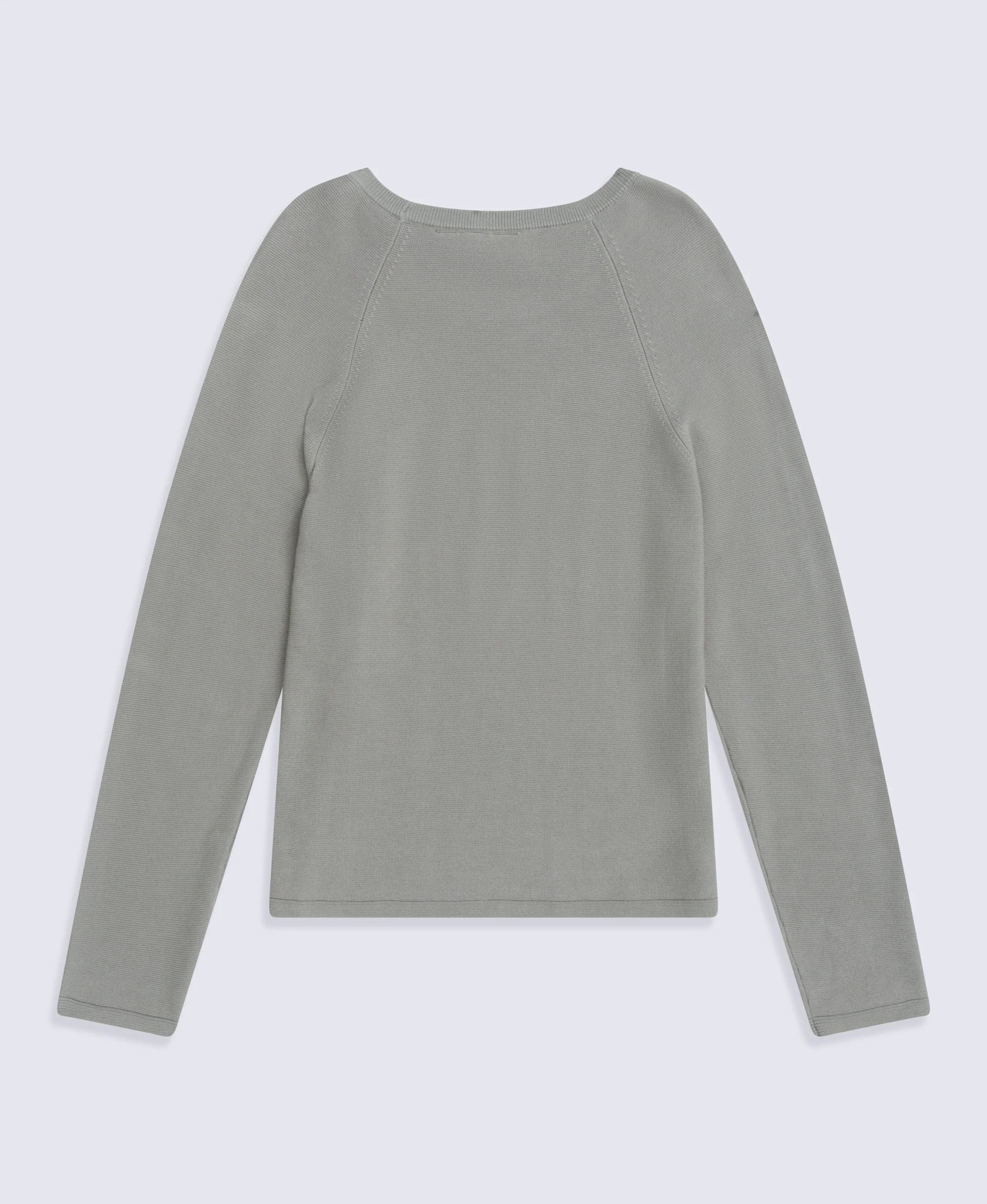 Womens Cotton Textured Jumper - Light Khaki - Image 3