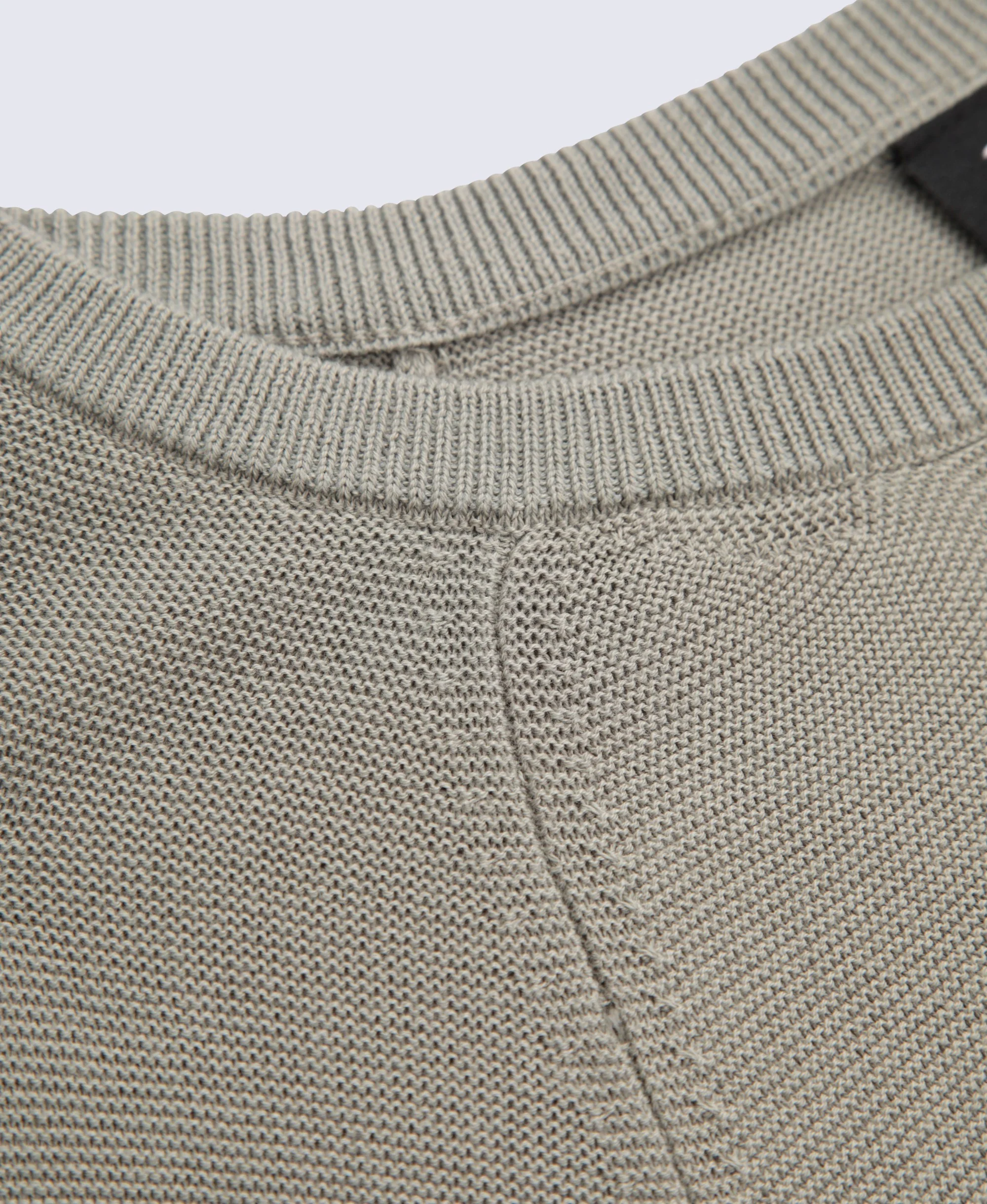 Womens Cotton Textured Jumper - Light Khaki - Image 4