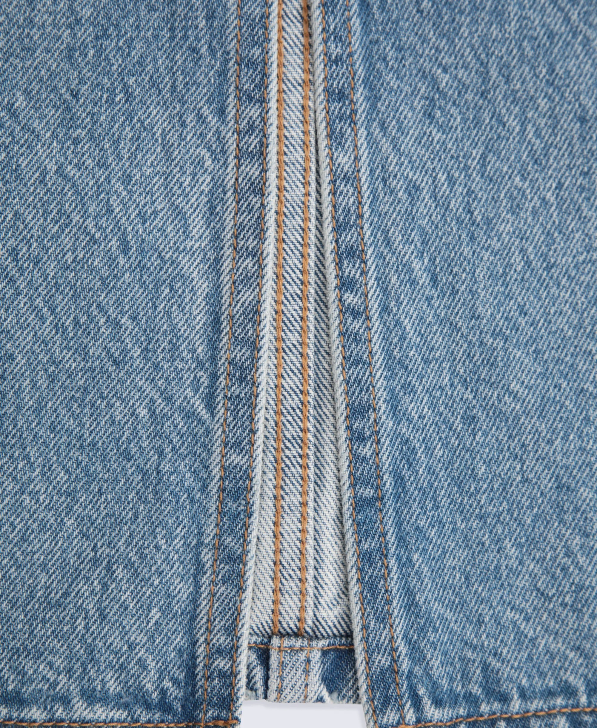 Womens Denim Midi Skirt - Blue - Image 4