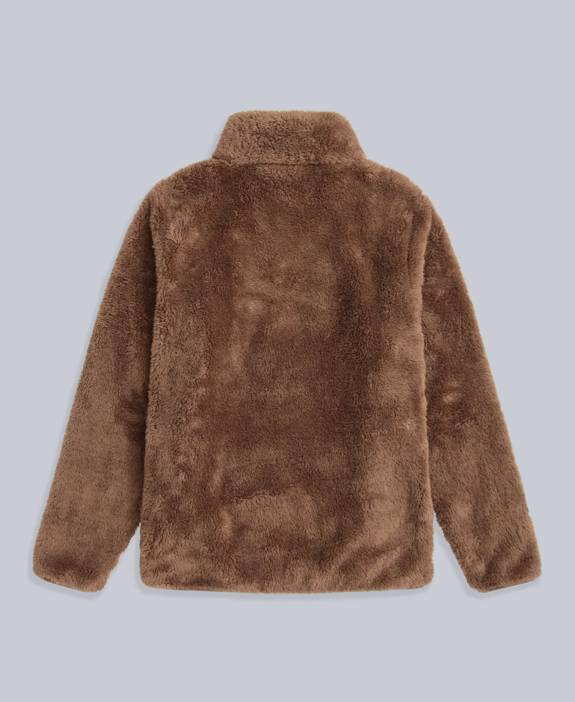 Teddy Womens Half Zip Fleece - Tan - Image 6